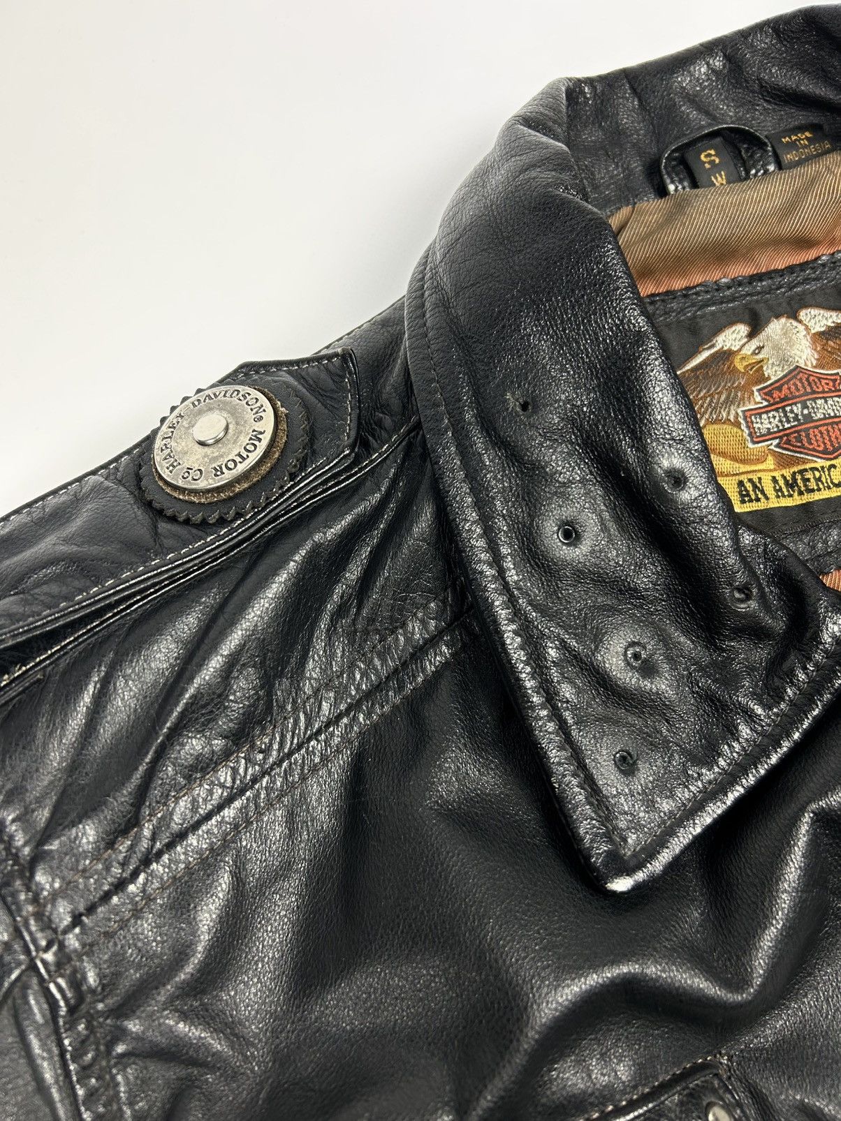 Harley Davidson × Vintage Harley Davidson vintage leather jacket Size S / US 4 / IT 40 - 8 Thumbnail