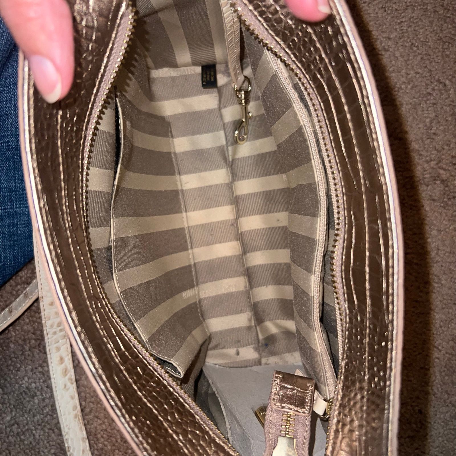 BRAHMIN Brahmin Carrie Crossbody Bag Sunglow Dakota Ivory Retired Size ONE SIZE - 11 Thumbnail