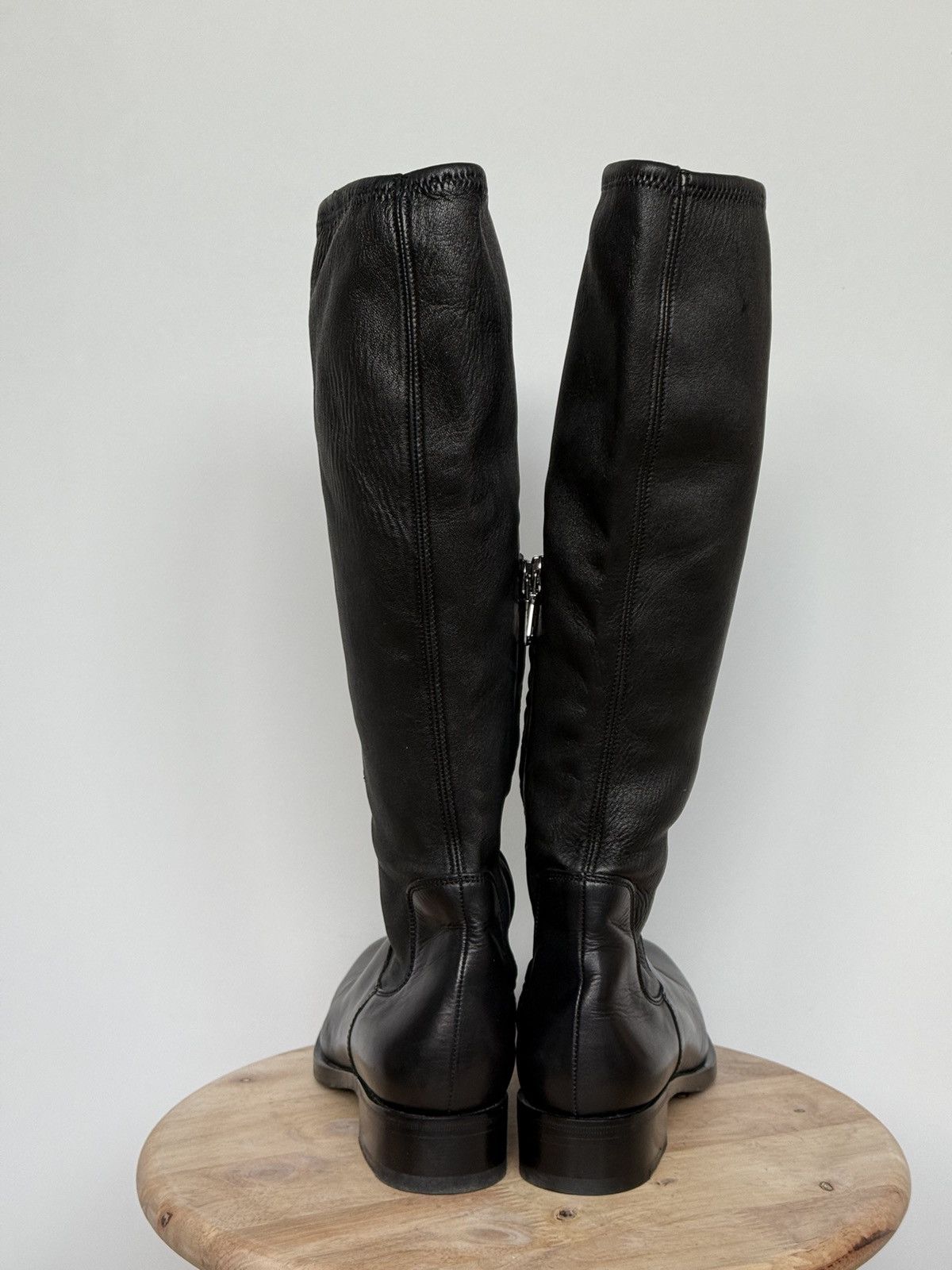 Prada Prada Black Leather Riding Boots Size US 6.5 / IT 36.5 - 6 Thumbnail