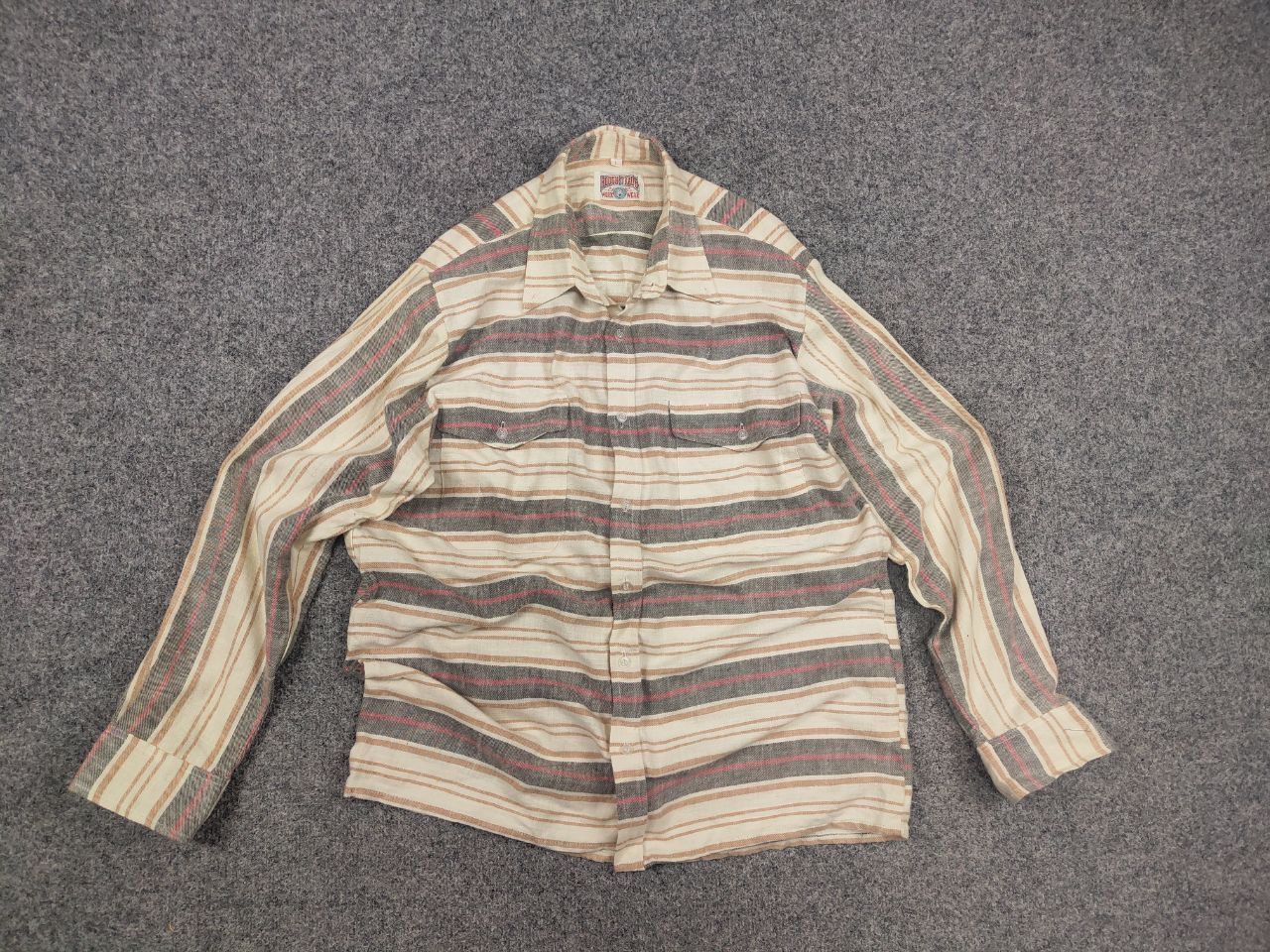 Japanese Brand Rough Trade Vintage work wear Japan button Flannel shirt Size US L / EU 52-54 / 3 - 8 Thumbnail