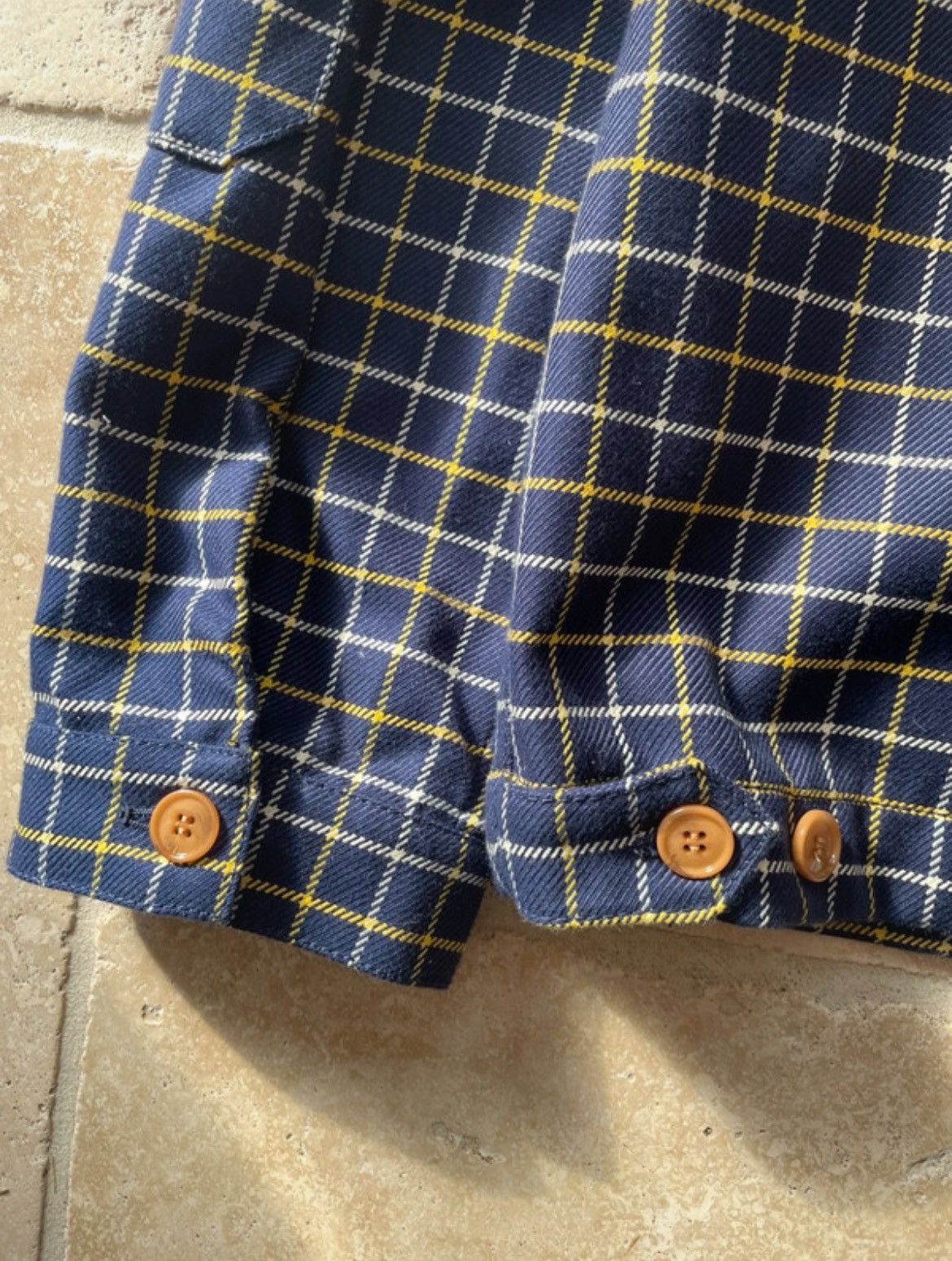Marni Marni Wool Cotton Checked Navy Blue Hooded Zip Up Jacket Size US M / EU 48-50 / 2 - 12 Thumbnail