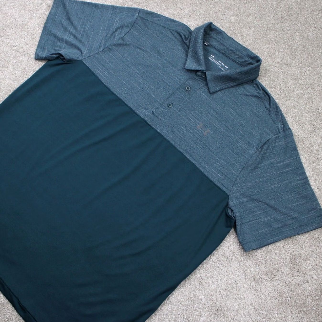 Under Armour Under Armour Polo Shirt Mens 2XL Green HeatGear Polo Short Sleeve Casual Golf Regular Fit Size US XXL / EU 58 / 5 - 3 Thumbnail