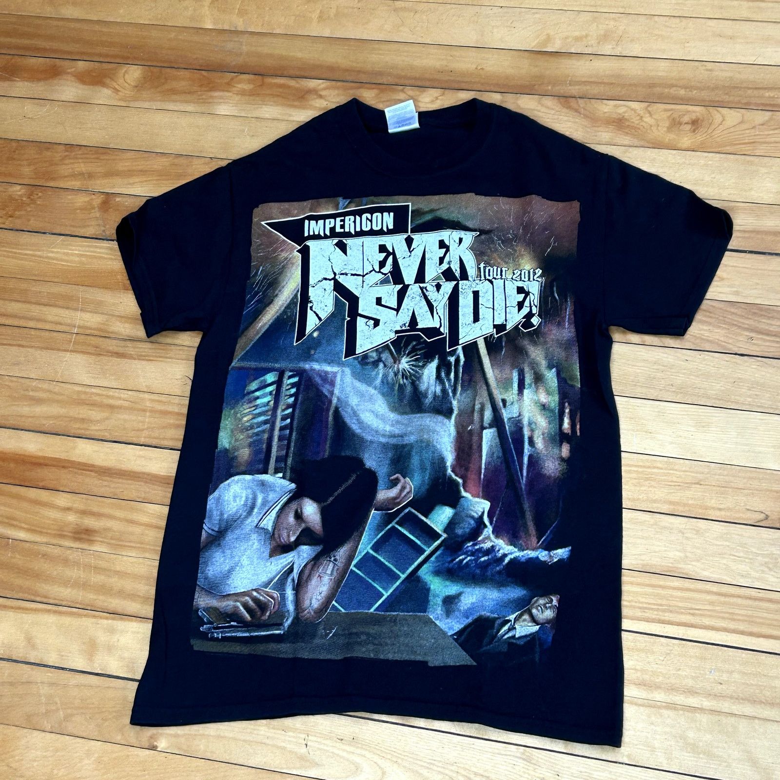 Gildan Y2K Imperigon Never Say Die Concert Shirt Small Size US S / EU 44-46 / 1 - 3 Thumbnail
