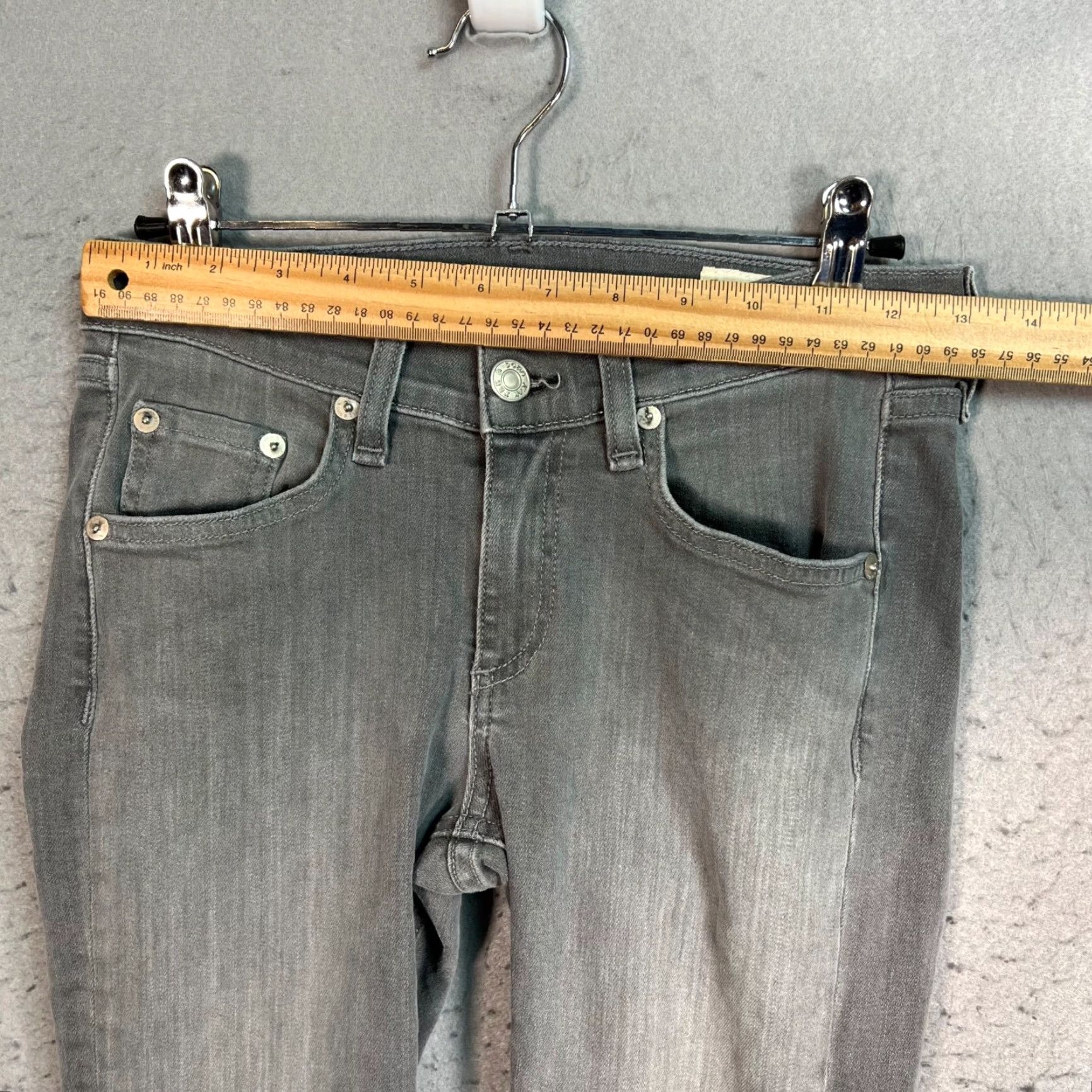 Rag & Bone rag & bone Jeans Womens Skinny 25 Gray Stretch Denim Low Rise 29in 5-Pocket Mens? Women? Size 42" / US 20 - 6 Thumbnail