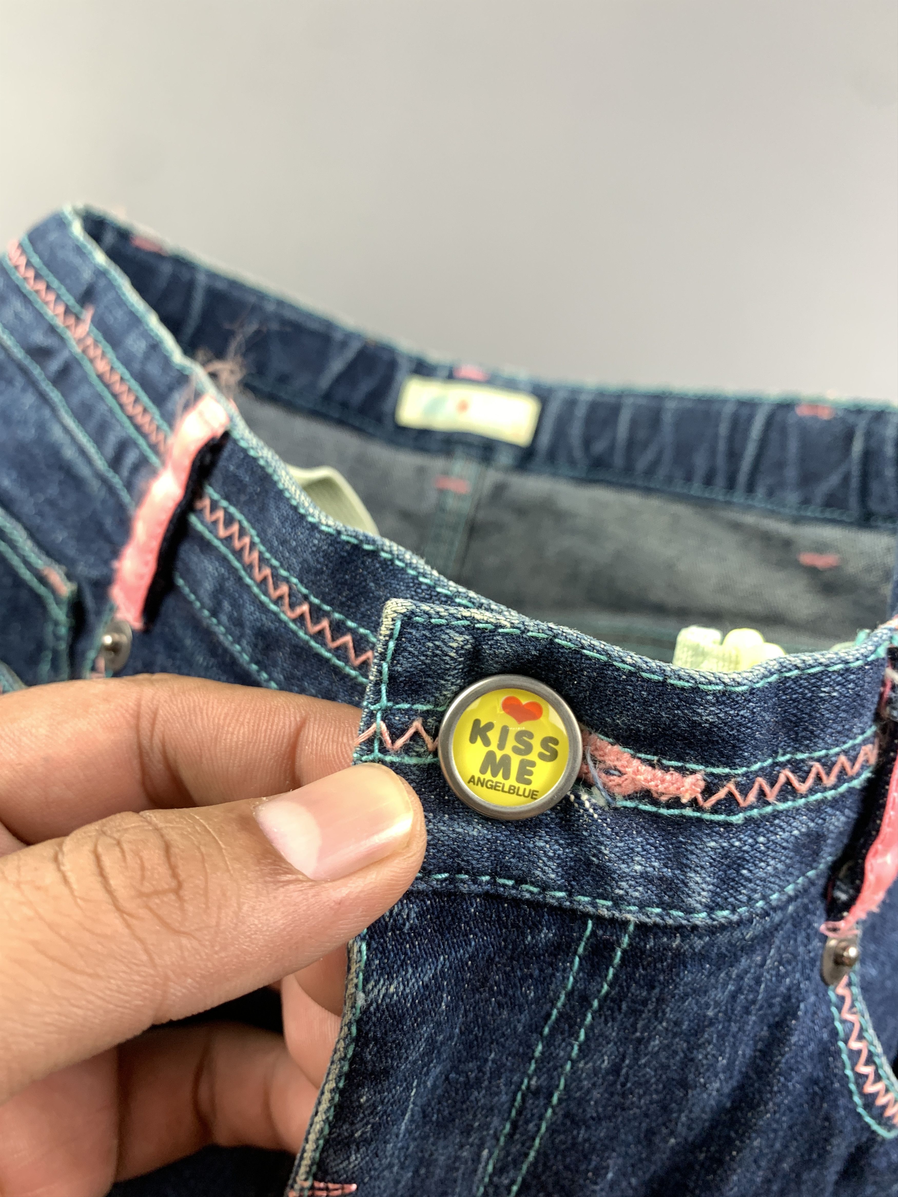 Angel Blue Angel Blue Indigo Cute Patches Bootcut Jeans (28) Size 28" / US 6 / IT 42 - 8 Thumbnail