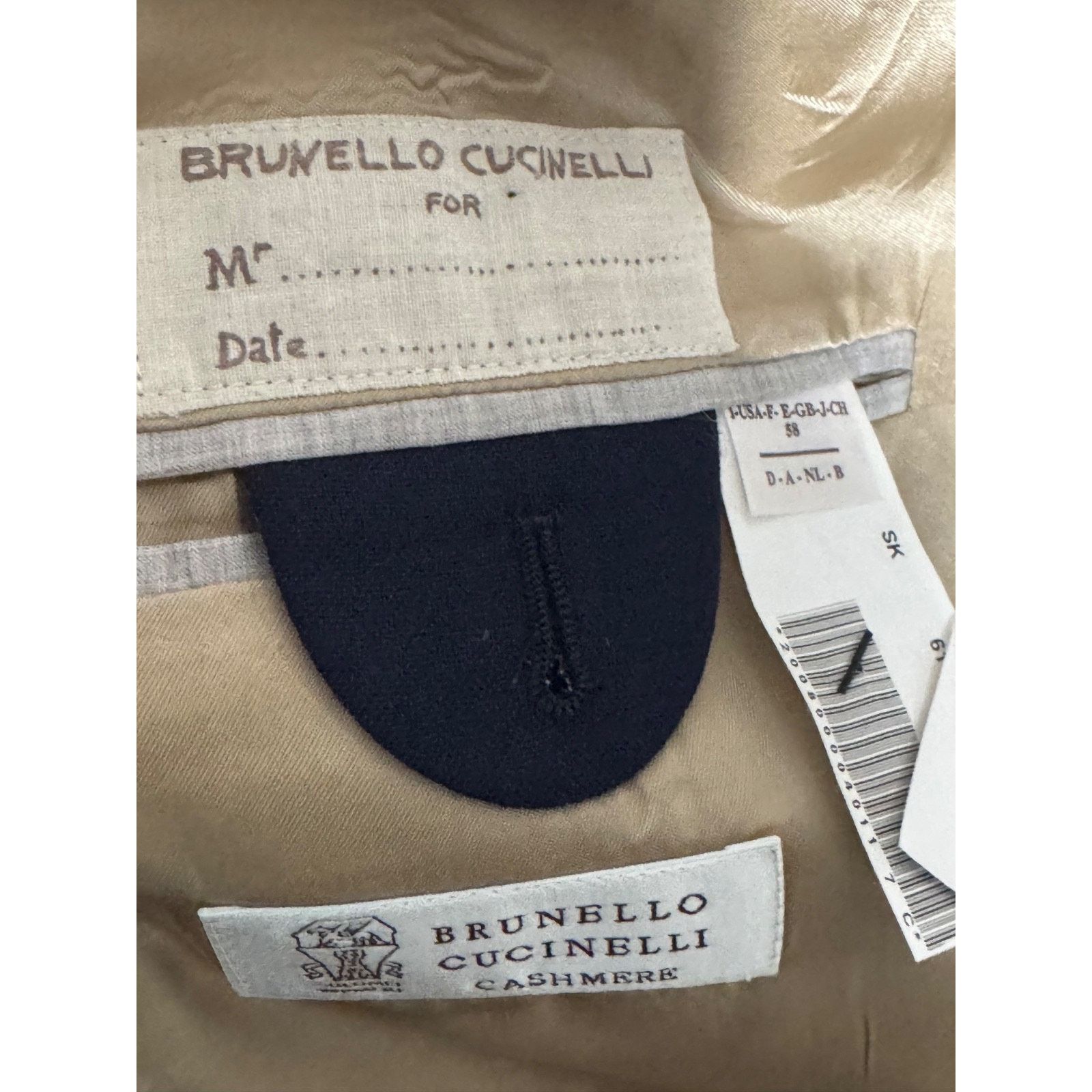 Brunello Cucinelli Brunello Cucinelli Navy 100% Cashmere Blazer Jacket 48 Tweed Size 48R - 7 Thumbnail