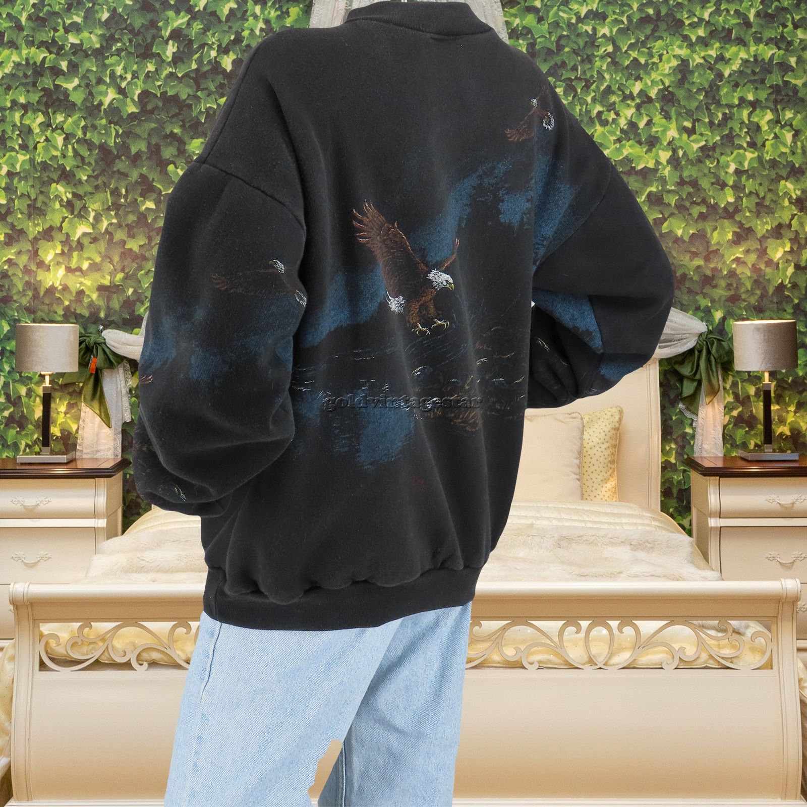 Other Vintage Eagle Scene USA Made Sweatshirt 2XL Size XXL / US 16-18 / IT 52-54 - 10 Thumbnail