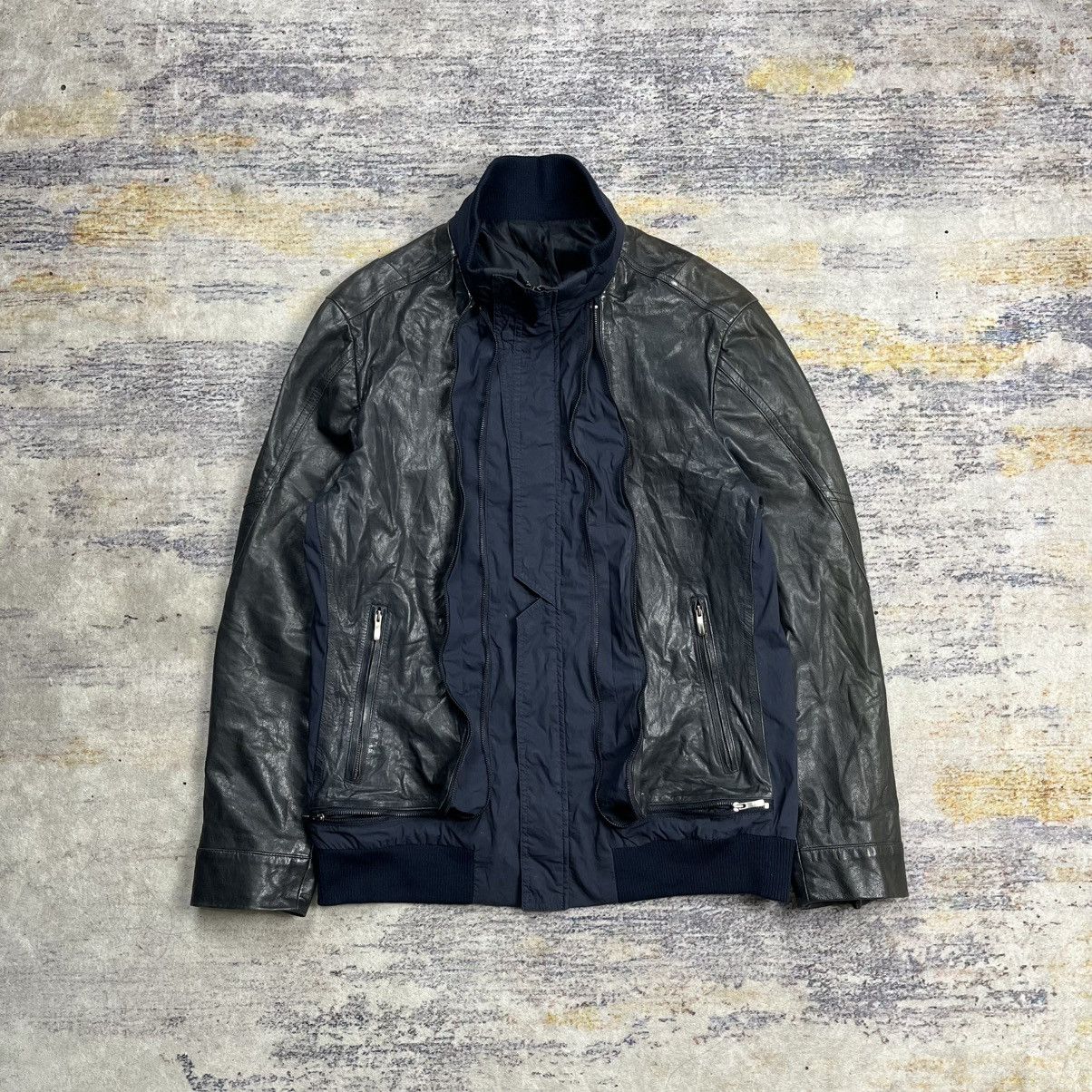 Wooyoungmi Wooyoungmi 2009 multi zipper jacket mix leather Size US M / EU 48-50 / 2 - 2 Thumbnail