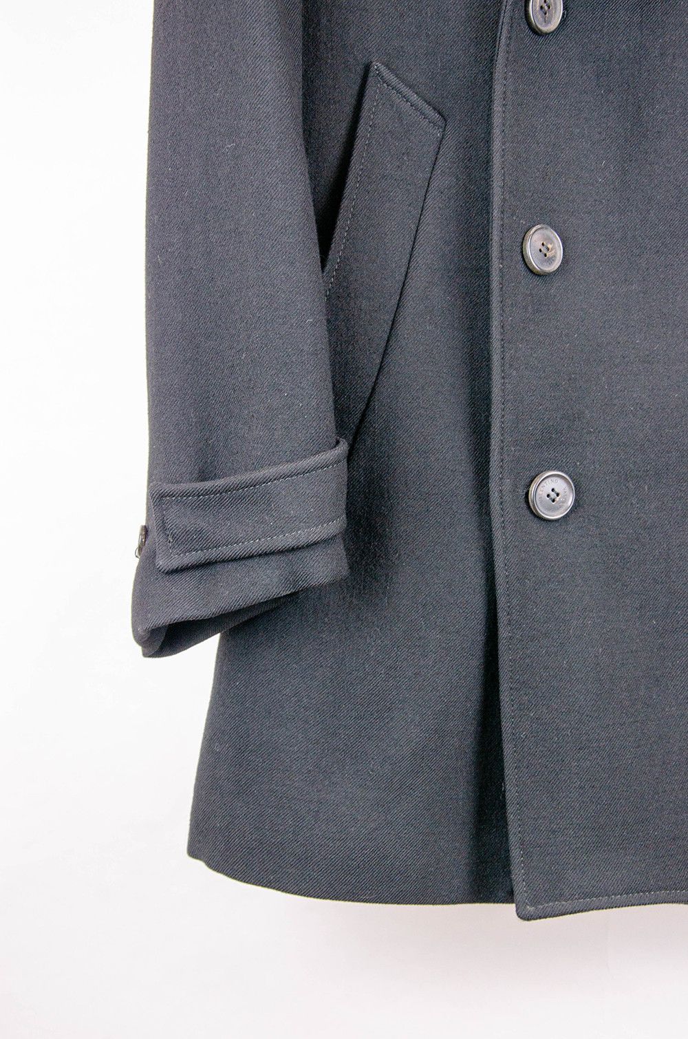 Valentino Valentino Double Breasted Wool Overcoat Black IT54 Size US L / EU 52-54 / 3 - 3 Thumbnail