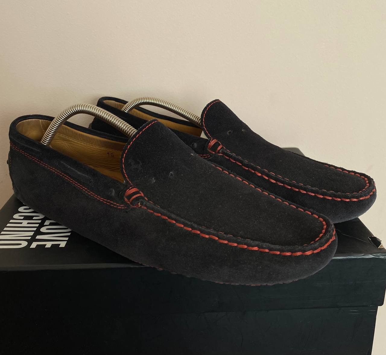 Tod's Tod's For Ferrari Black Suede Slip On Loafers Size 10 Size US 10 / EU 43 - 2 Thumbnail
