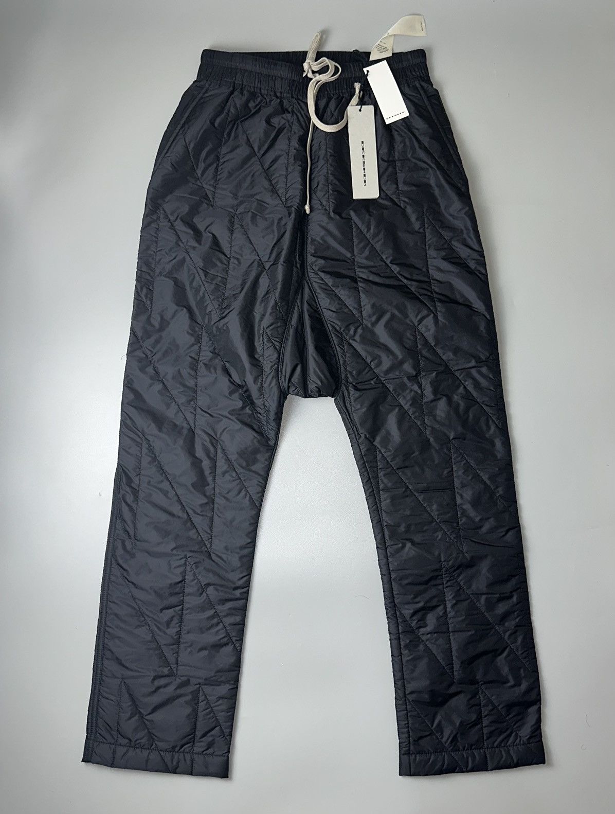 rick owens quilted pants