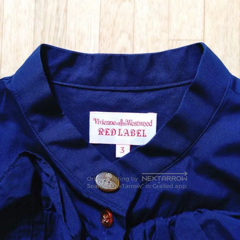 Vivienne Westwood Vivienne Westwood Navy blue ruffled heart dress Size L / US 10 / IT 46 - 4 Thumbnail