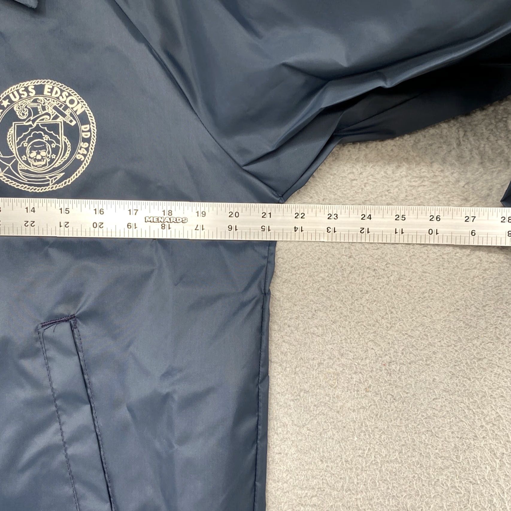 Vintage VTG USS EDSON DD-946 Navy Battle Ship Snap Up Jacket Men S Small Blue Polyester Navy Military Coats & Jackets Ship Snap Up NEW Size US S / EU 44-46 / 1 - 4 Thumbnail