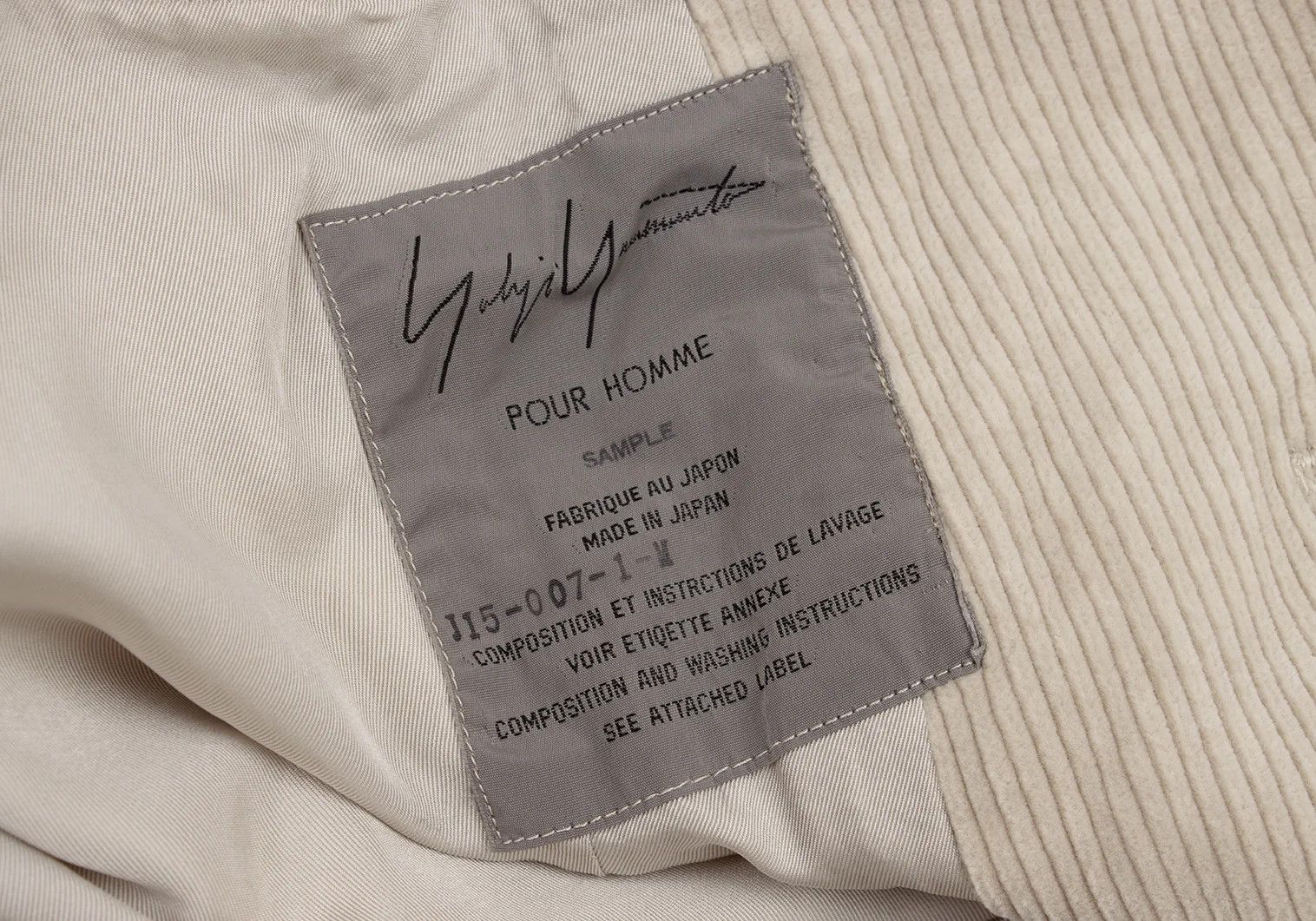 Yohji Yamamoto Yohji Yamamoto Corduroy 3B Jacket Beige M Size US M / EU 48-50 / 2 - 19 Thumbnail