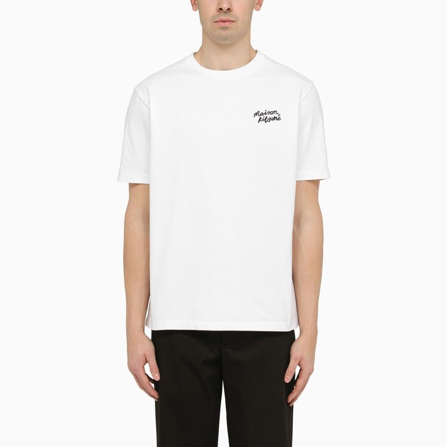 image of Maison Kitsune O1D2Blof0424 Logo T-Shirts In White, Men's (Size Large)