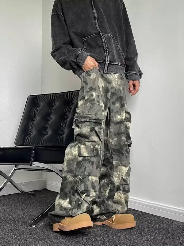 Vintage Momoko x Rika Camo Multi Pocket Baggy Wide Leg Pants Size US 32 / EU 48 - 3 Thumbnail