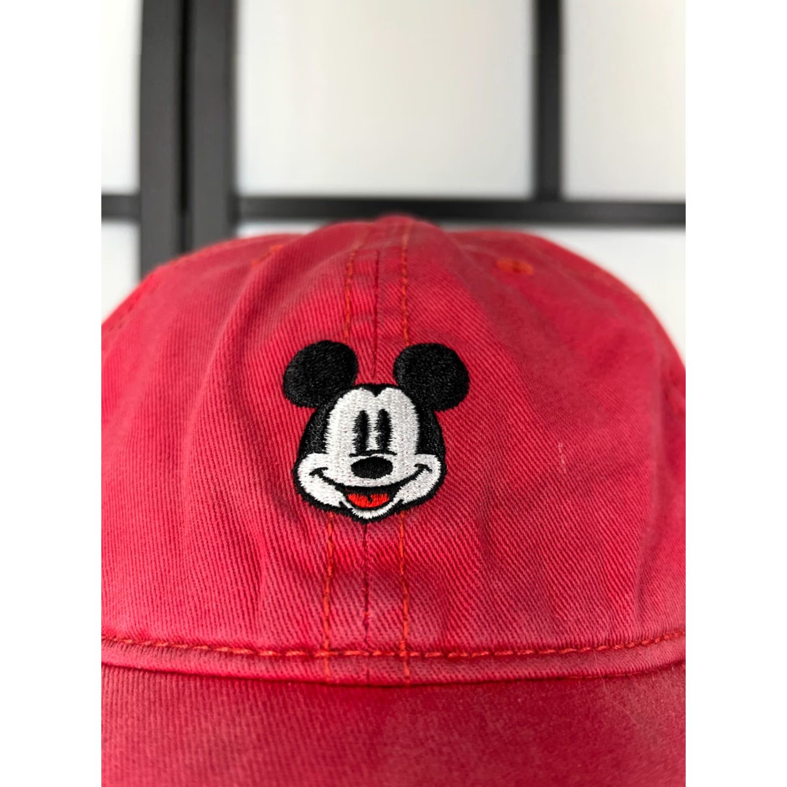 Disney Disney Mickey Mouse Hat Cap Strap Back One Size Red Cotton Twill Baseball Cap Disney Parks Authentic Adult Unisex Accessories Mens Womens Boys Girls Size ONE SIZE - 2 Thumbnail