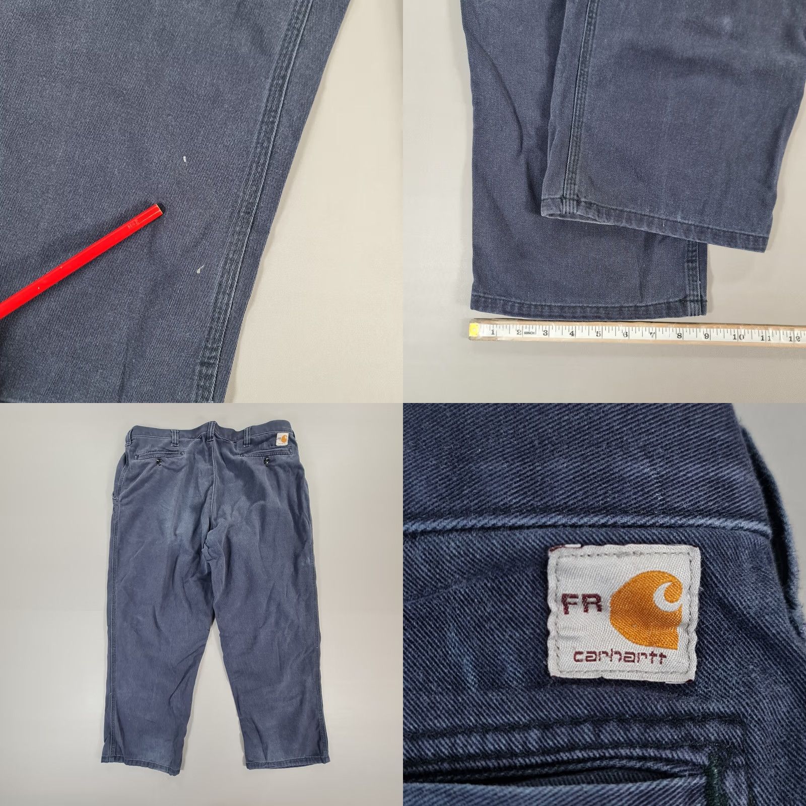 Carhartt VINTAGE: No Carhartt Mens Trousers Navy Blue W40 L28 Flame Resistant CAT 2 Work Pants 371-20 Size US 40 / EU 56 - 8 Thumbnail