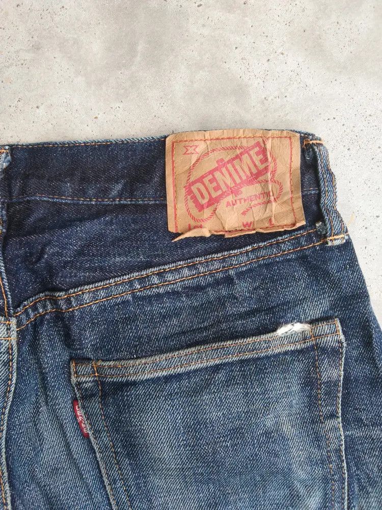 Japanese Brand Vintage Redline Denime Selvedge Thrashed Distressed Jeans Size US 29 - 5 Thumbnail