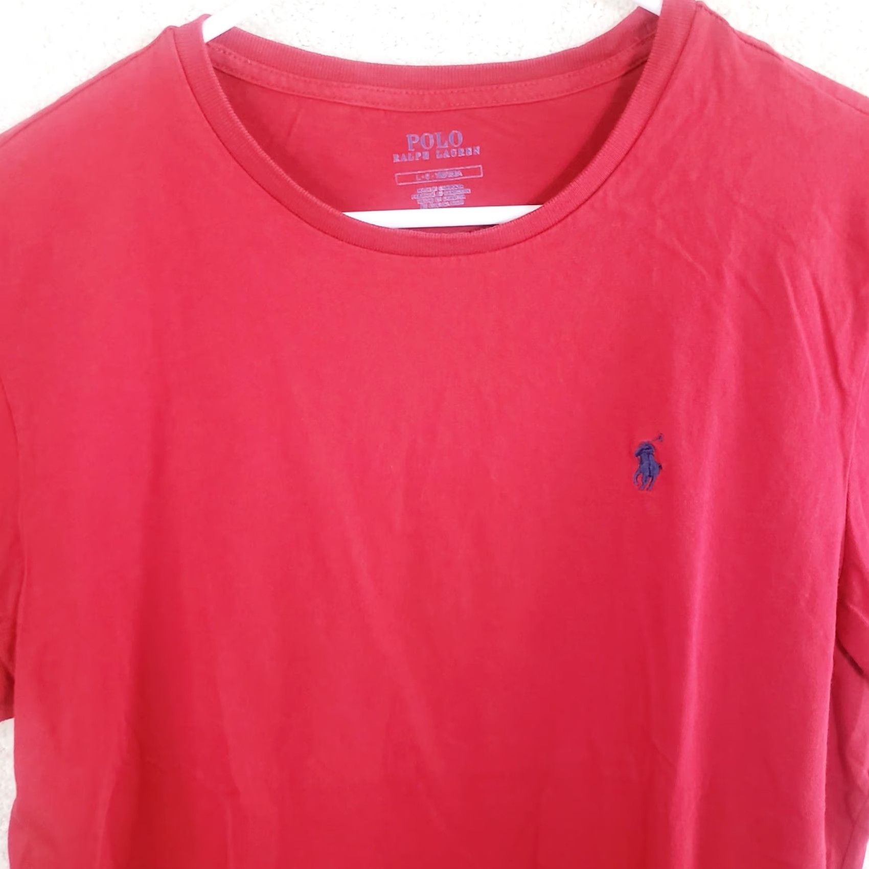 Polo Ralph Lauren Polo Ralph Lauren Red Classic Crewneck T-Shirt Pony Logo Short Sleeve Size L Mens Size US L / EU 52-54 / 3 - 2 Thumbnail