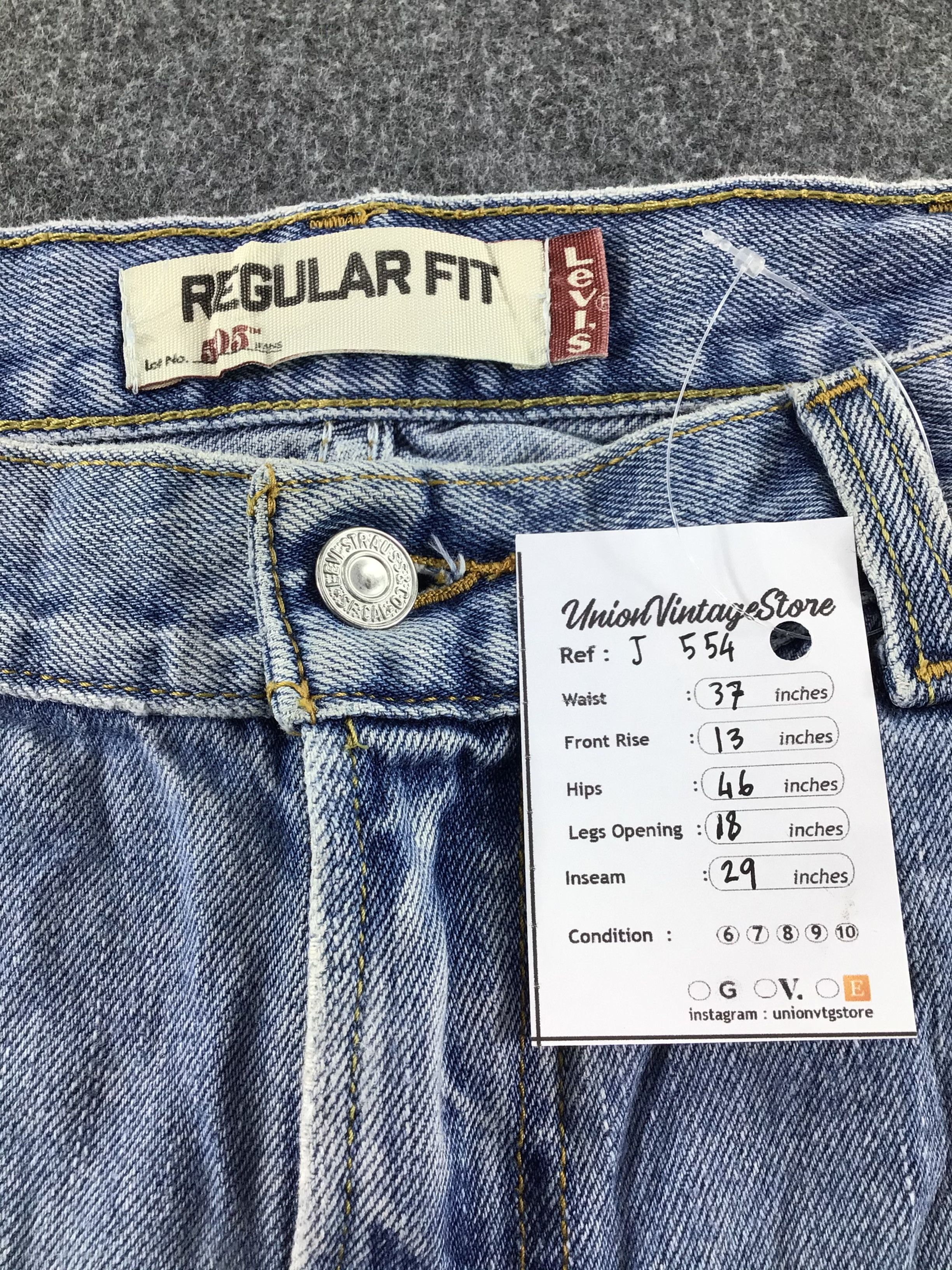 Levi's Vintage Levis 505 Jeans Medium Wash Denim -J554 Size US 37 - 12 Thumbnail