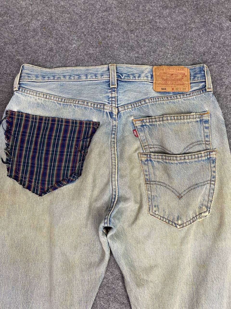 Levi's vintage levis 501 custom distressed denim nice design Size 32" / US 10 / IT 46 - 3 Thumbnail