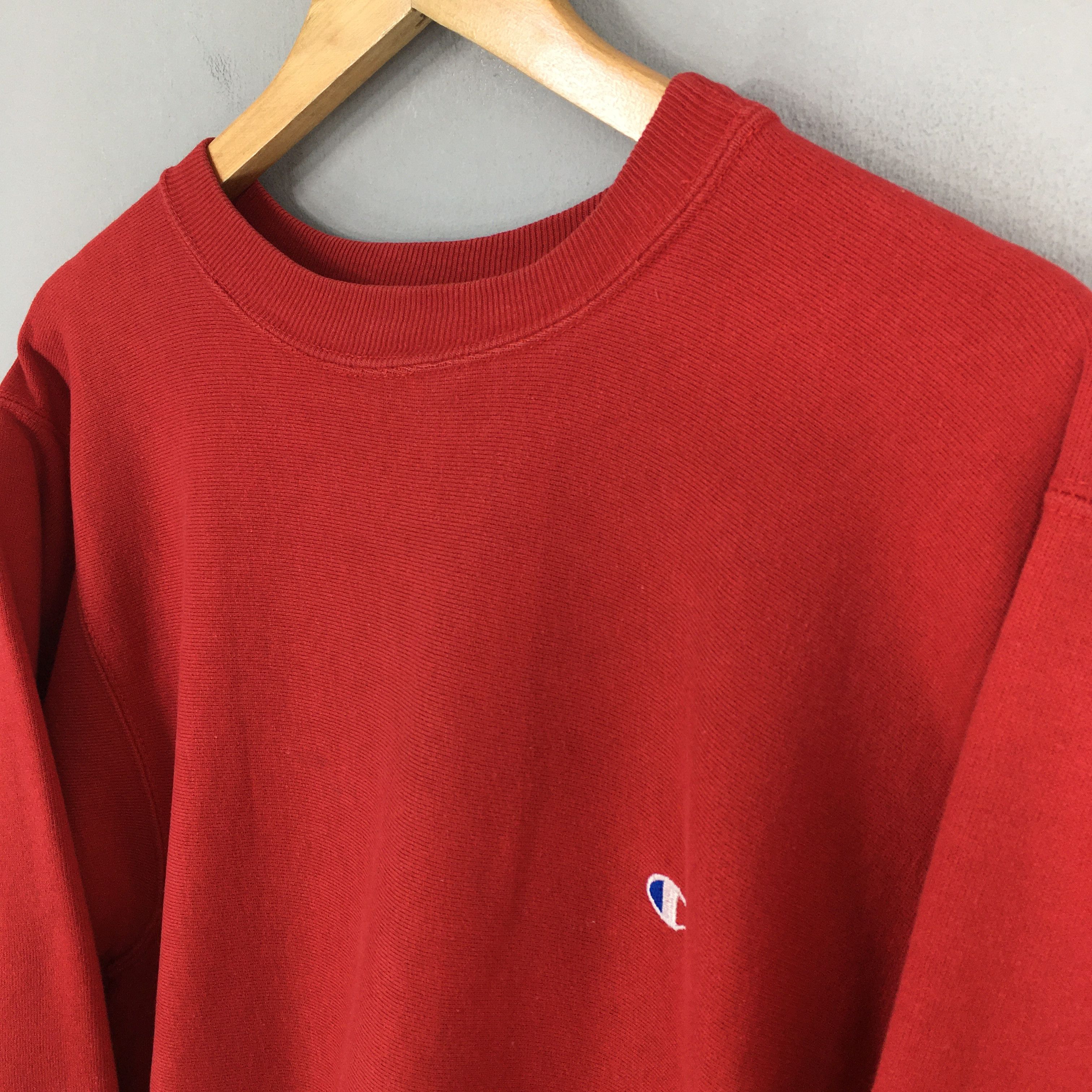 Champion × Vintage Vintage Champion Reverse Weave Red Sweatshirt Large Size US L / EU 52-54 / 3 - 3 Thumbnail