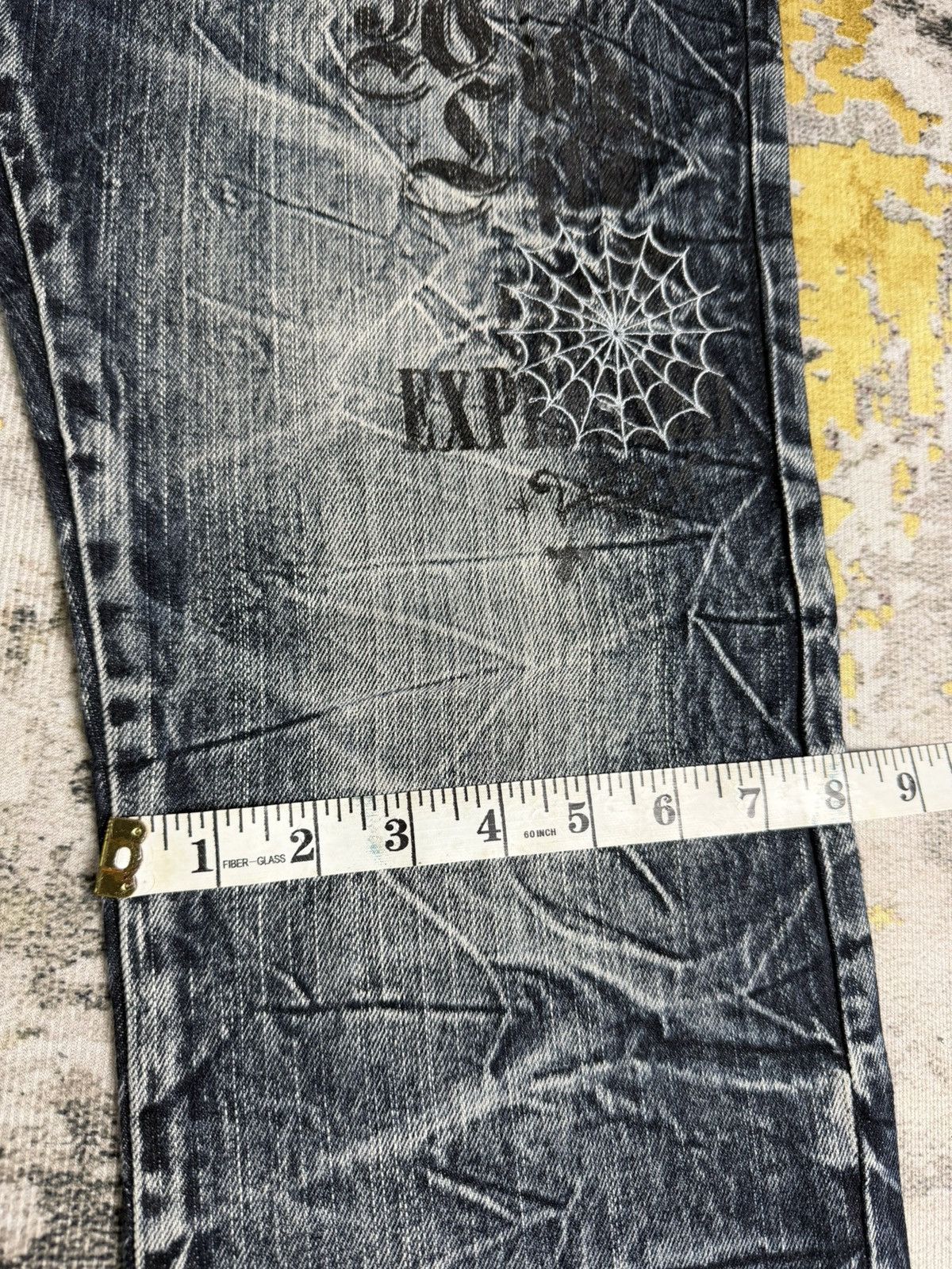 Tornado Mart 90s Vintage Flared Wild Life Clawmark Mudwash Jeans Size US 32 / EU 48 - 13 Thumbnail