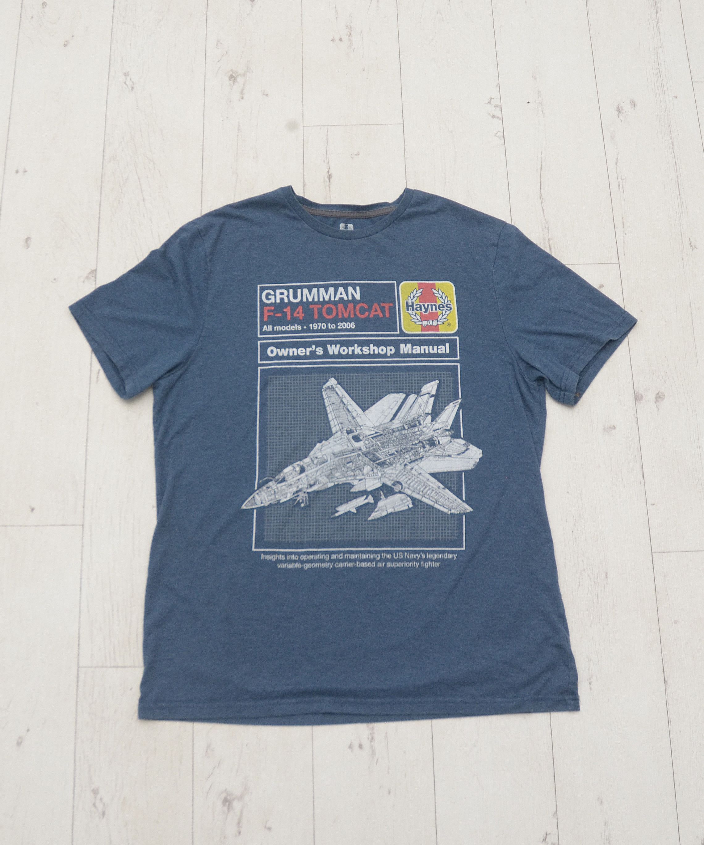 Hanes × Vintage Maverick Haynes F-14 F-16 TomCat GRUMMAN aircraft model Size US L / EU 52-54 / 3 - 1 Thumbnail