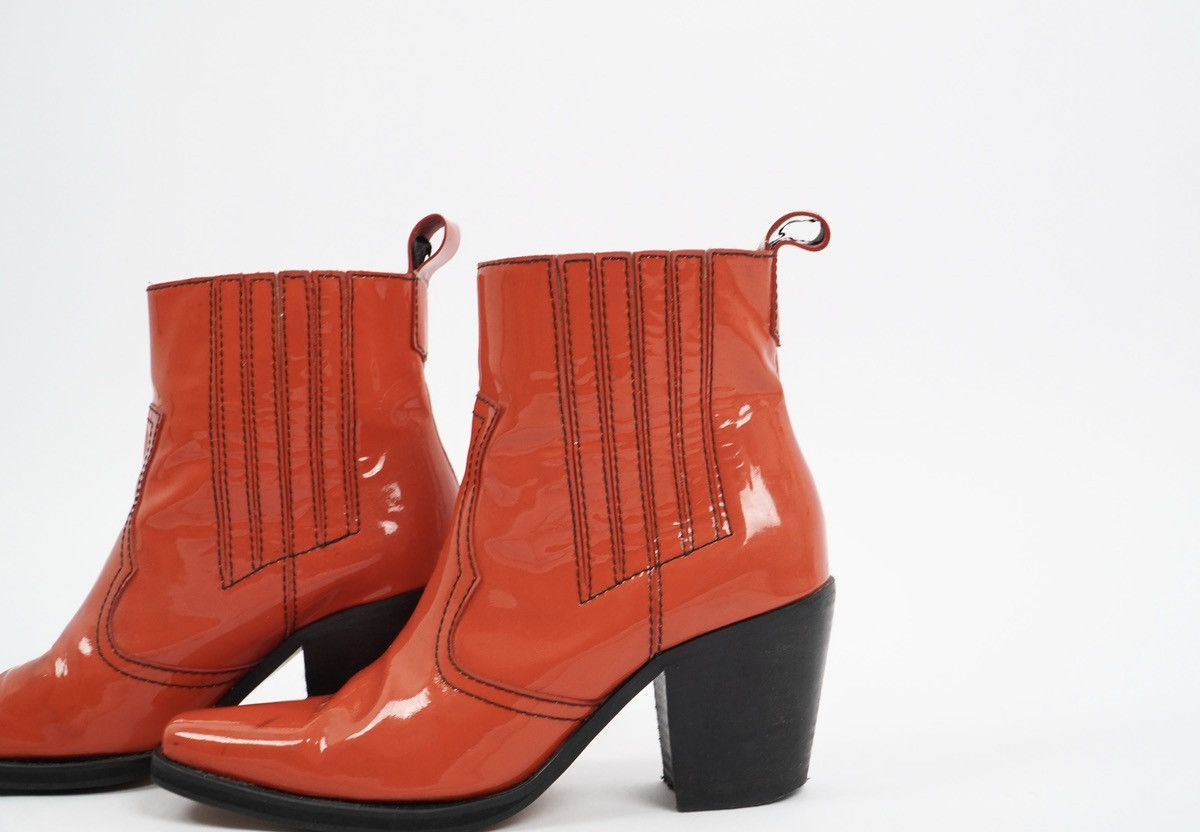 Ganni Ganni - Callie Patent Leather Ankle Boots Size US 5 / IT 35 - 5 Thumbnail