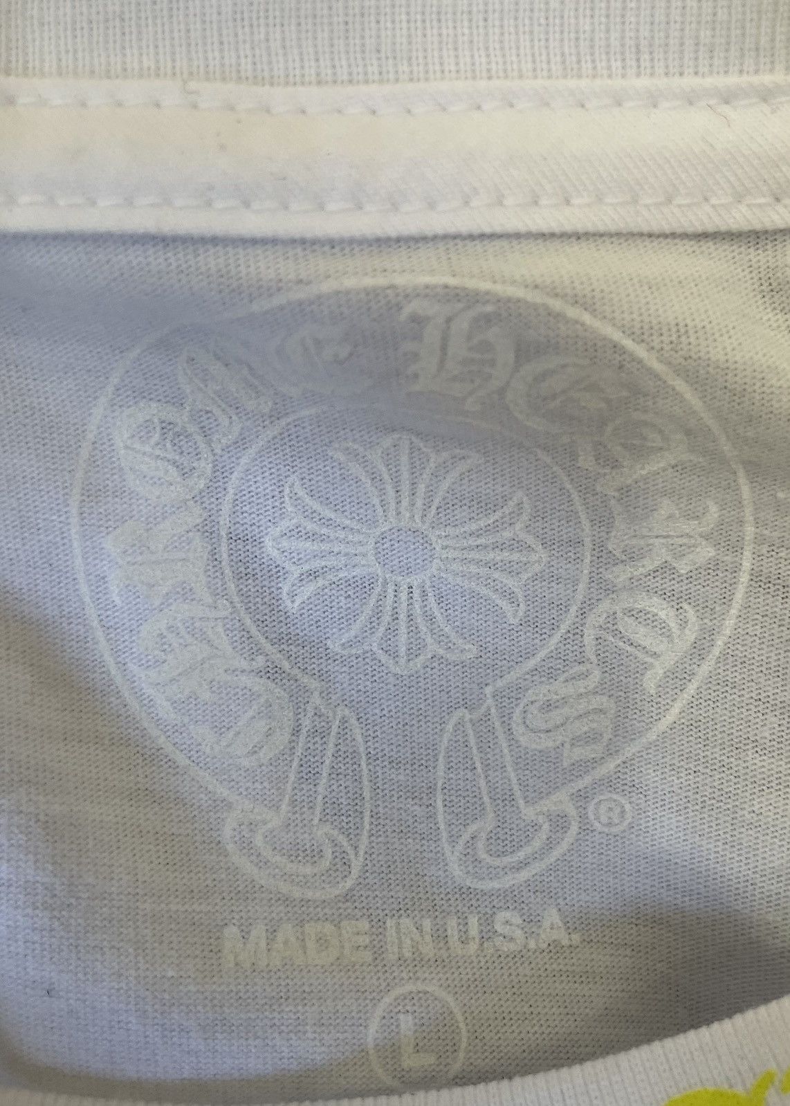 Chrome Hearts Chrome Hearts Neck Logo Cross Longsleeve White/Neon Size US L / EU 52-54 / 3 - 5 Thumbnail