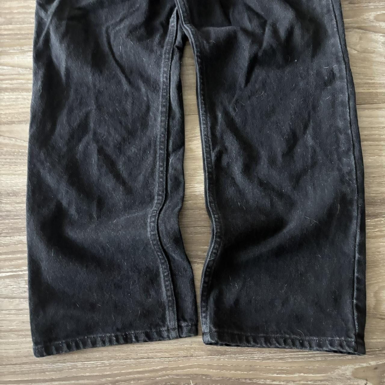 Vintage Crazy Vintage Y2K/2000s Grunge Solid Black Denim Jeans! 40x32 Size US 40 / EU 56 - 6 Thumbnail
