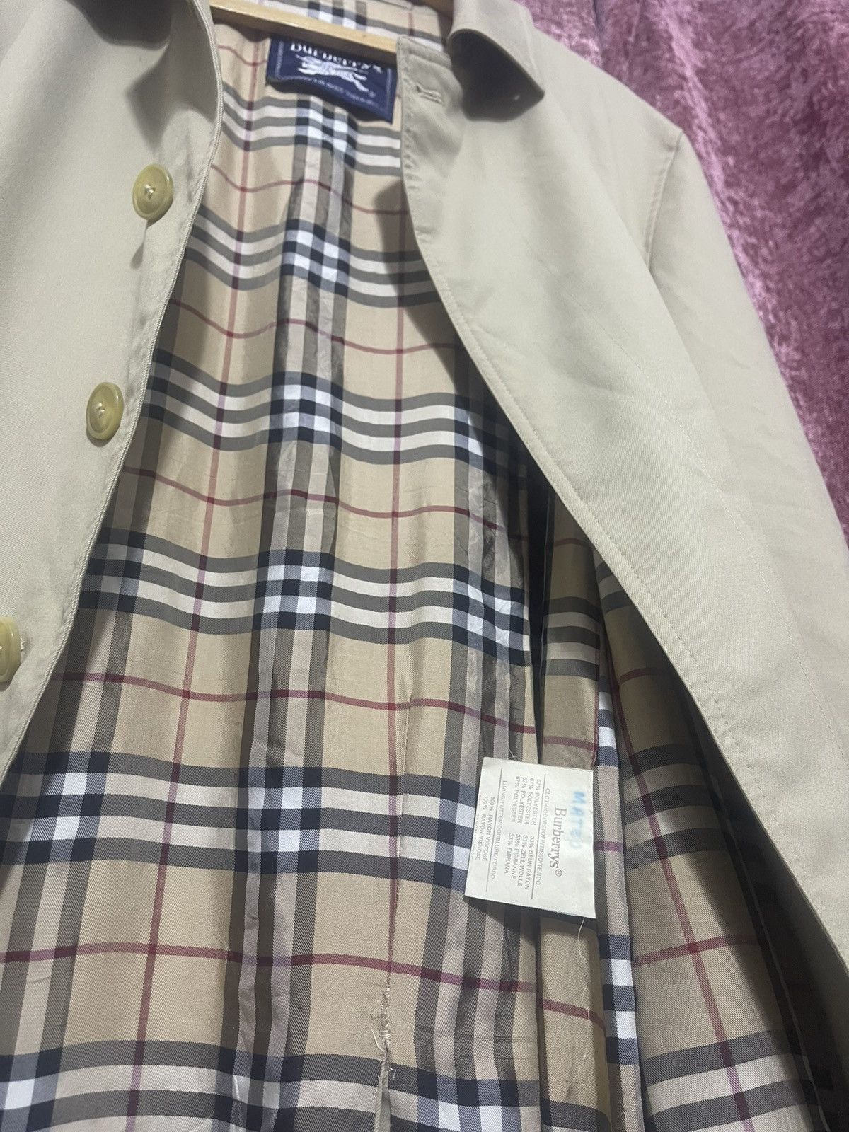 Burberry × Burberry Prorsum × Vintage VINTAGE BURBERRYS TRENCH COAT NOVA CHECK BEIGE Size US XL / EU 56 / 4 - 11 Thumbnail