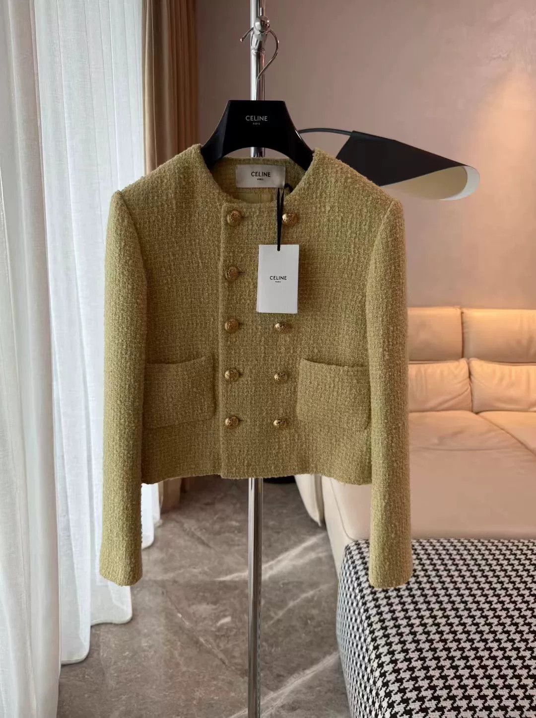 Celine Celine Yellow Double-Breasted Classic Coat Size XS / US 0-2 / IT 36-38 - 1 Thumbnail