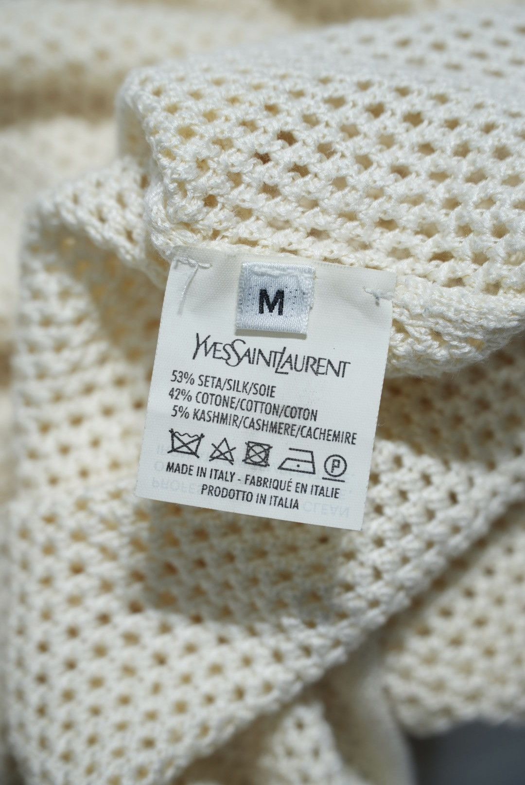 Yves Saint Laurent Yves Saint Laurent Beige Mesh Knit Tank Top Size US M / EU 48-50 / 2 - 7 Thumbnail