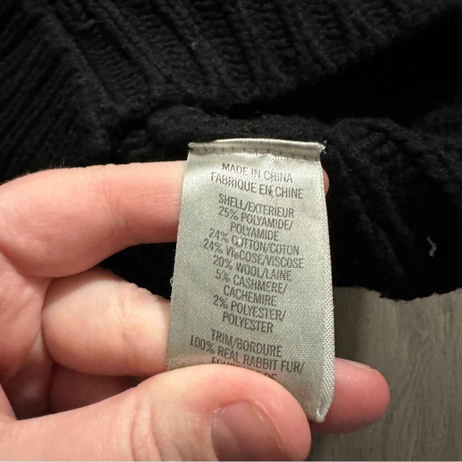 Theory Theory Wool Cashmere Rabbit Fur Black Knit Toggle Sweater Size XS / US 0-2 / IT 36-38 - 5 Thumbnail