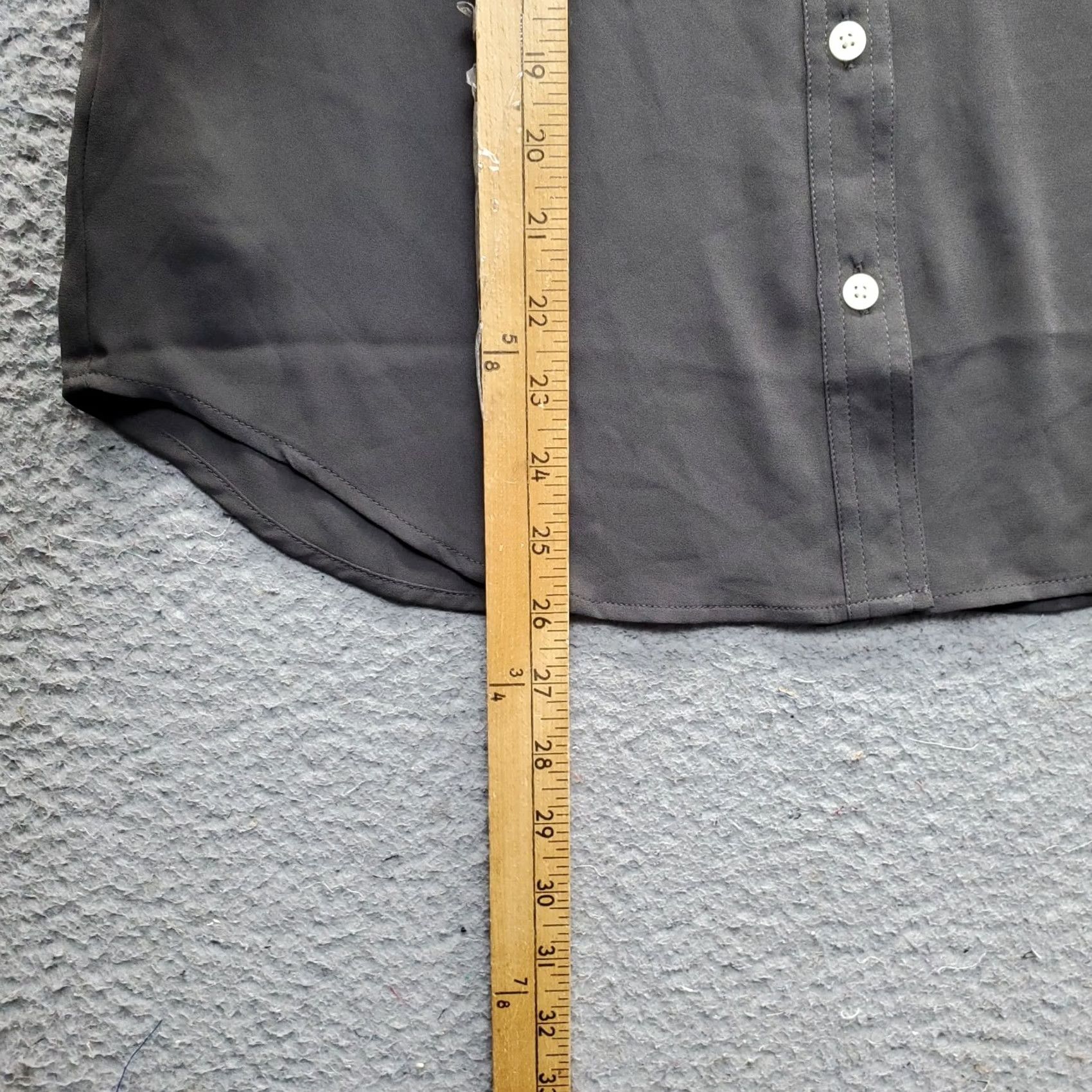Loft LOFT Shirt Womens Small Gray Patch Pocket Roll Tab Sleeve Collared Button Up Size S / US 4 / IT 40 - 4 Thumbnail