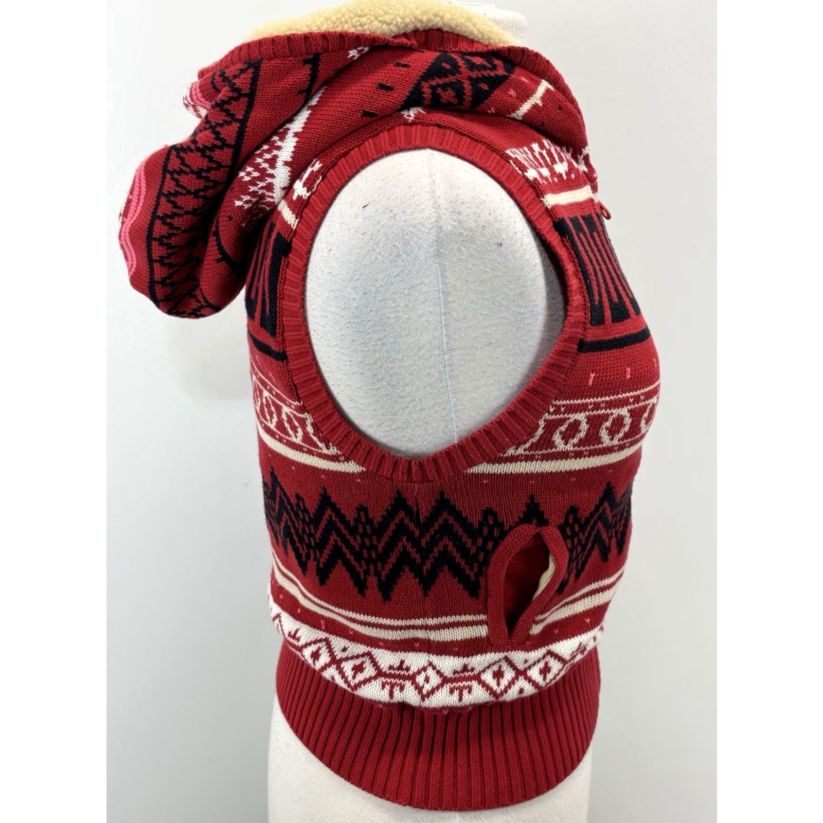 Nike Nike 6.0 Fair Isle Sweater Vest Women’s XS Sherpa Hood Full Zip Red Black Ski Vest XS Womens Size XS / US 0-2 / IT 36-38 - 4 Thumbnail