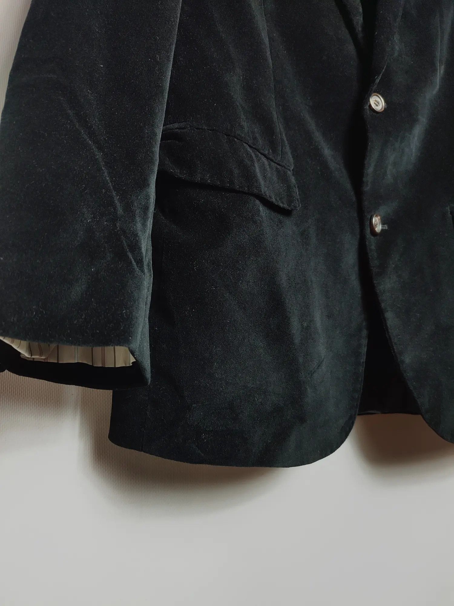 Lauren Ralph Lauren × Polo Ralph Lauren × Ralph Lauren Black Label LRL Ralph Lauren Velour Black Blazer Size 48R - 7 Thumbnail
