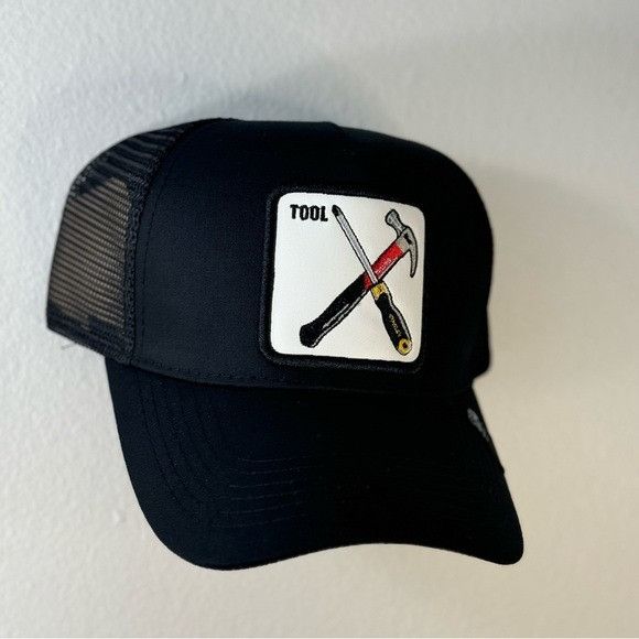 Designer NEW TOOL PATCH BLACK TRUCKER MESH CAP HAT Size ONE SIZE - 6 Thumbnail