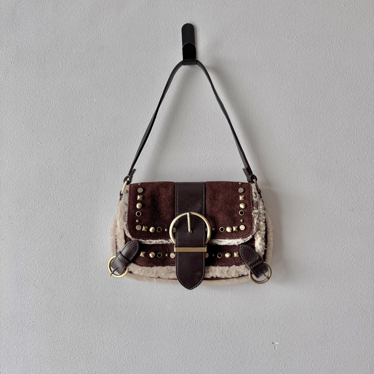 If Six Was Nine Vintage Shearling Biker Mini Bag Suede Japan Style Size ONE SIZE - 1 Thumbnail