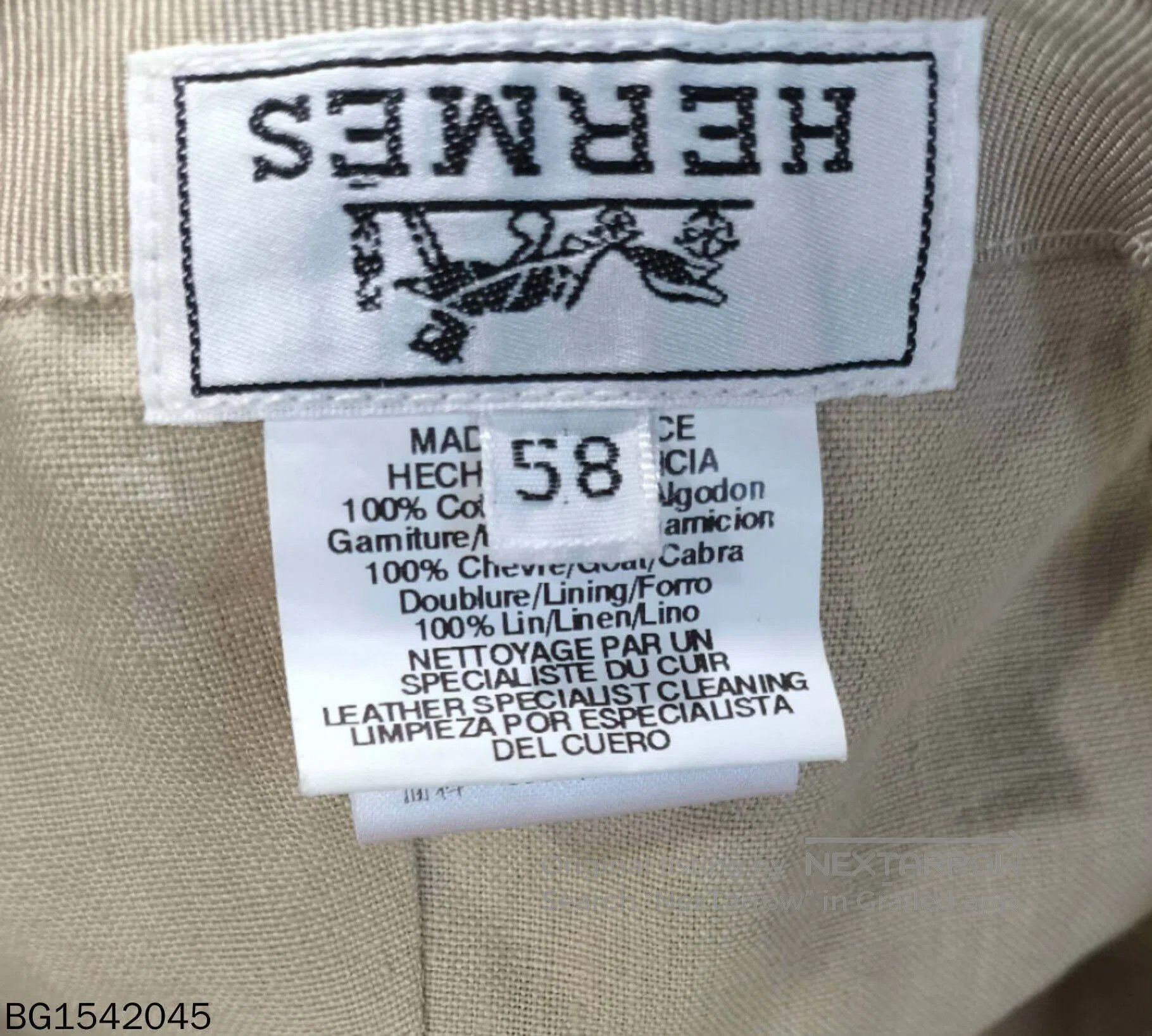 Hermes hermes embroidered logo baseball cap. Size ONE SIZE - 4 Thumbnail