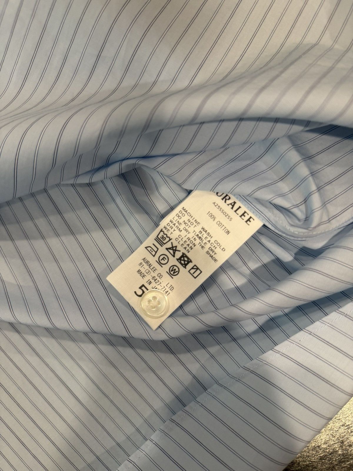 Auralee A25ss02ss suvin high count cloth size 5 cotton short sleeve Size US XL / EU 56 / 4 - 3 Thumbnail
