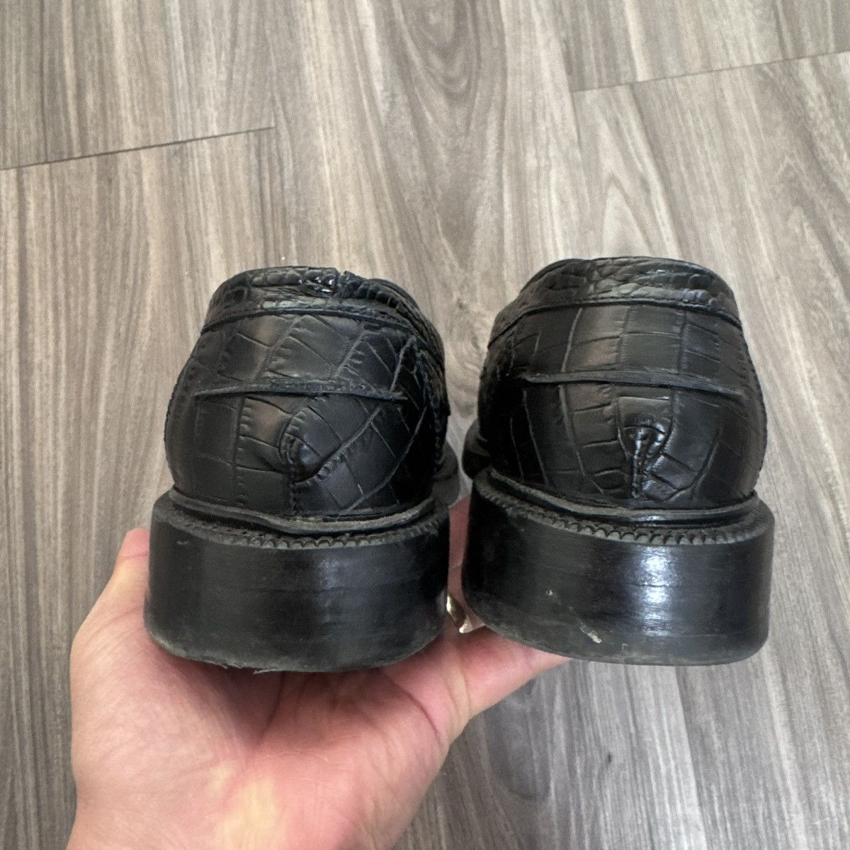 Blackstock & Weber Horse Bit Croc Loafer