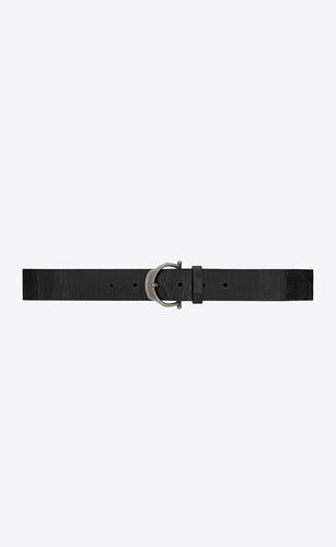 Saint Laurent Paris oc11z0124 / 90 / Rackle Horseshoe Buckle Belt 