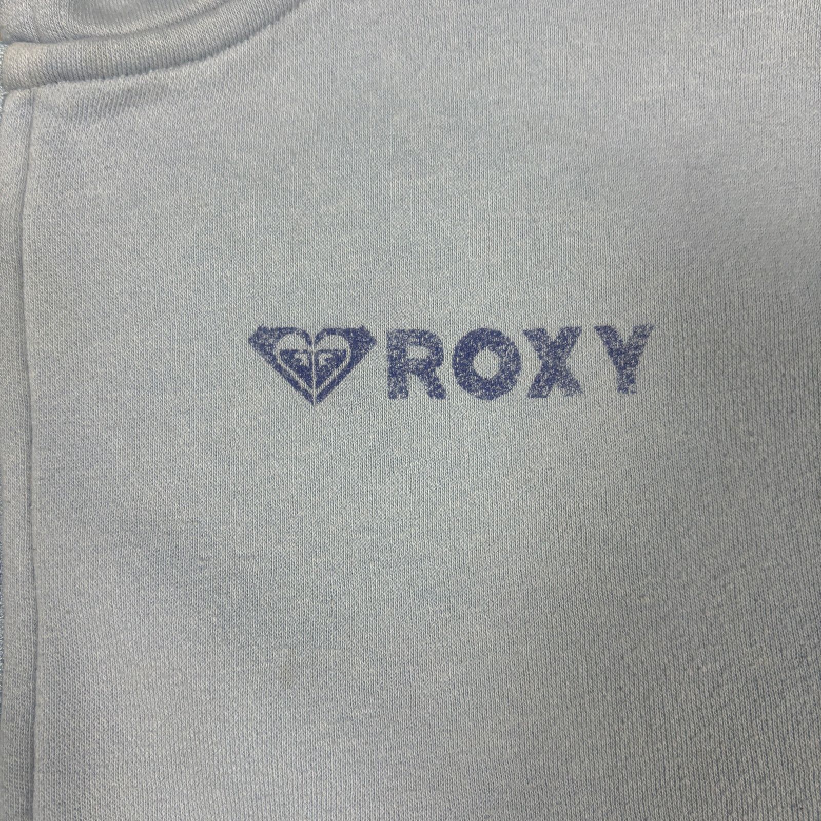 Quiksilver y2k 2000s style ROXY zip up hoodie blue womens XS/S summer Size XS / US 0-2 / IT 36-38 - 3 Thumbnail