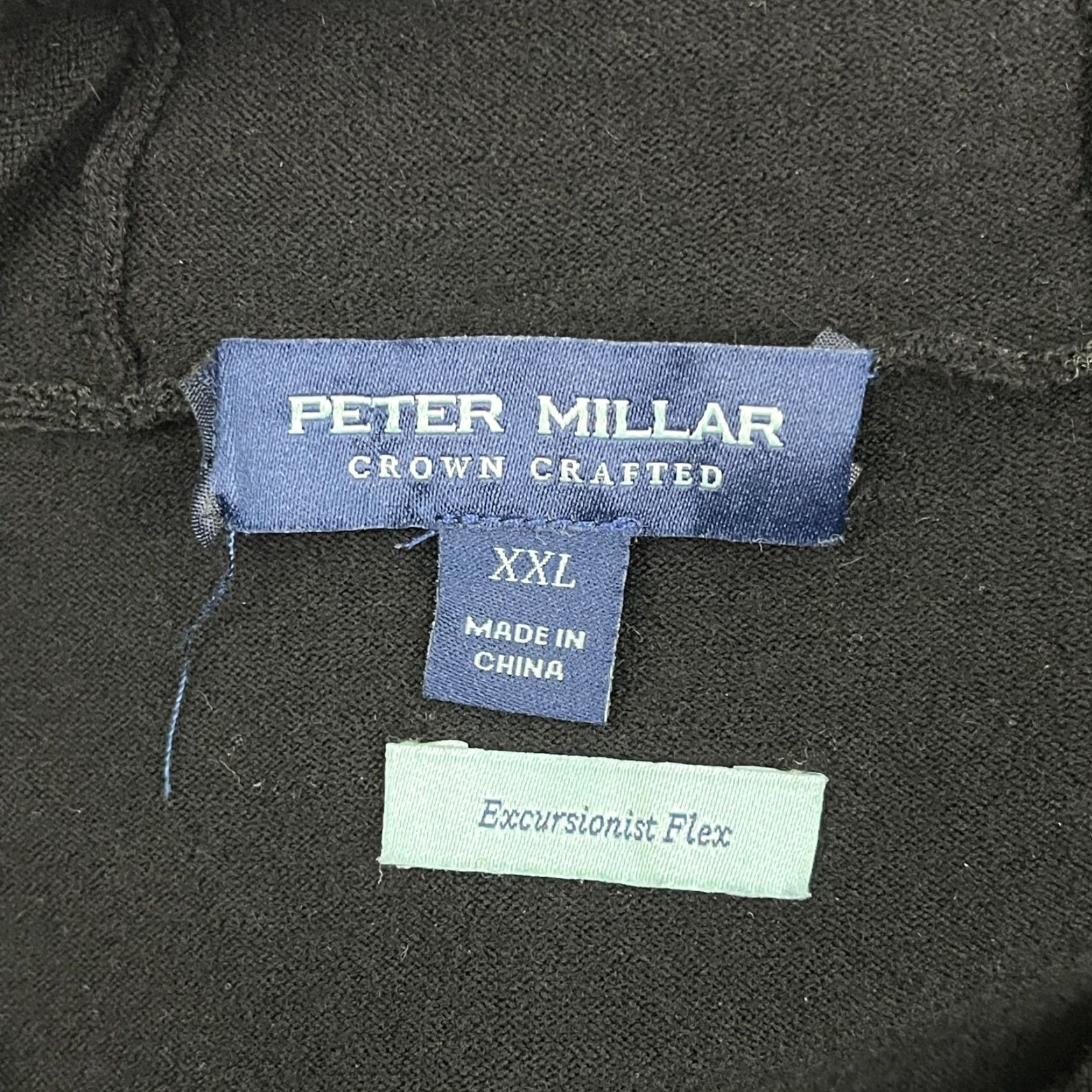 Peter Millar Peter Millar Crown Crafted Excursionist Hoodie Mens 2XL Black Merino Wool Size US XXL / EU 58 / 5 - 2 Thumbnail