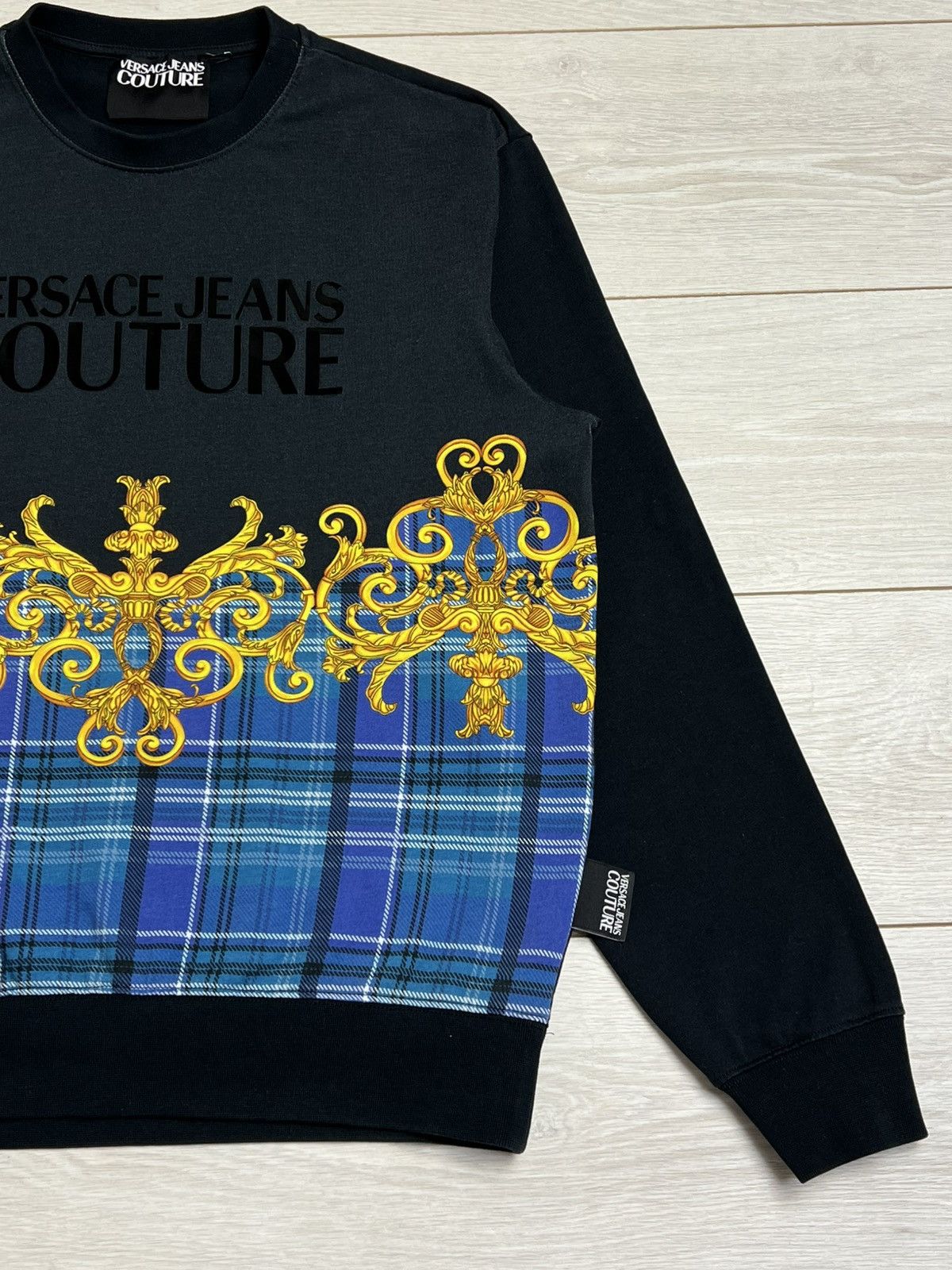 Versace Jeans Couture Versace Jeans Couture Baroque Tartan Sweatshirt M Size US M / EU 48-50 / 2 - 3 Thumbnail