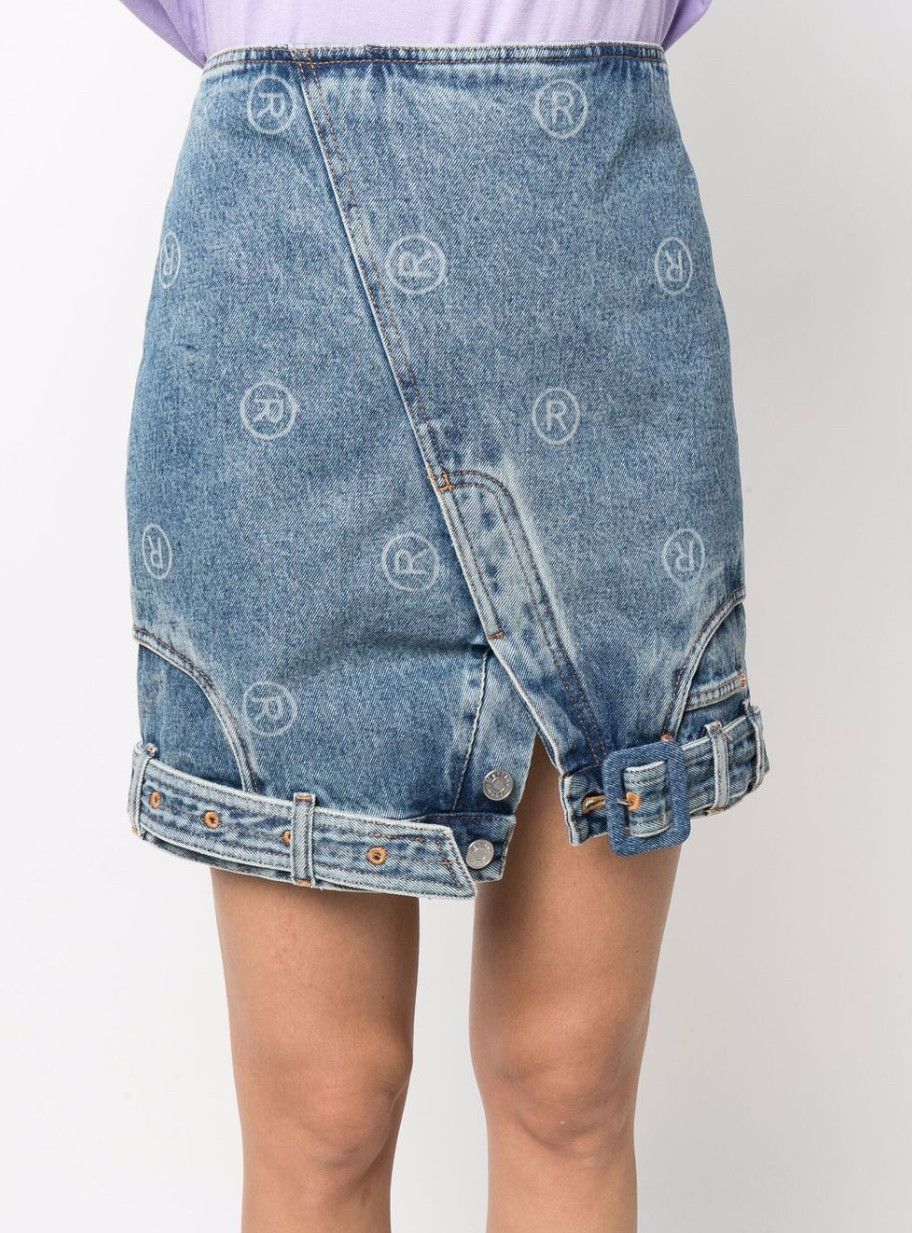 Martine Rose Denim Upside Down Logo Skirt (1274)