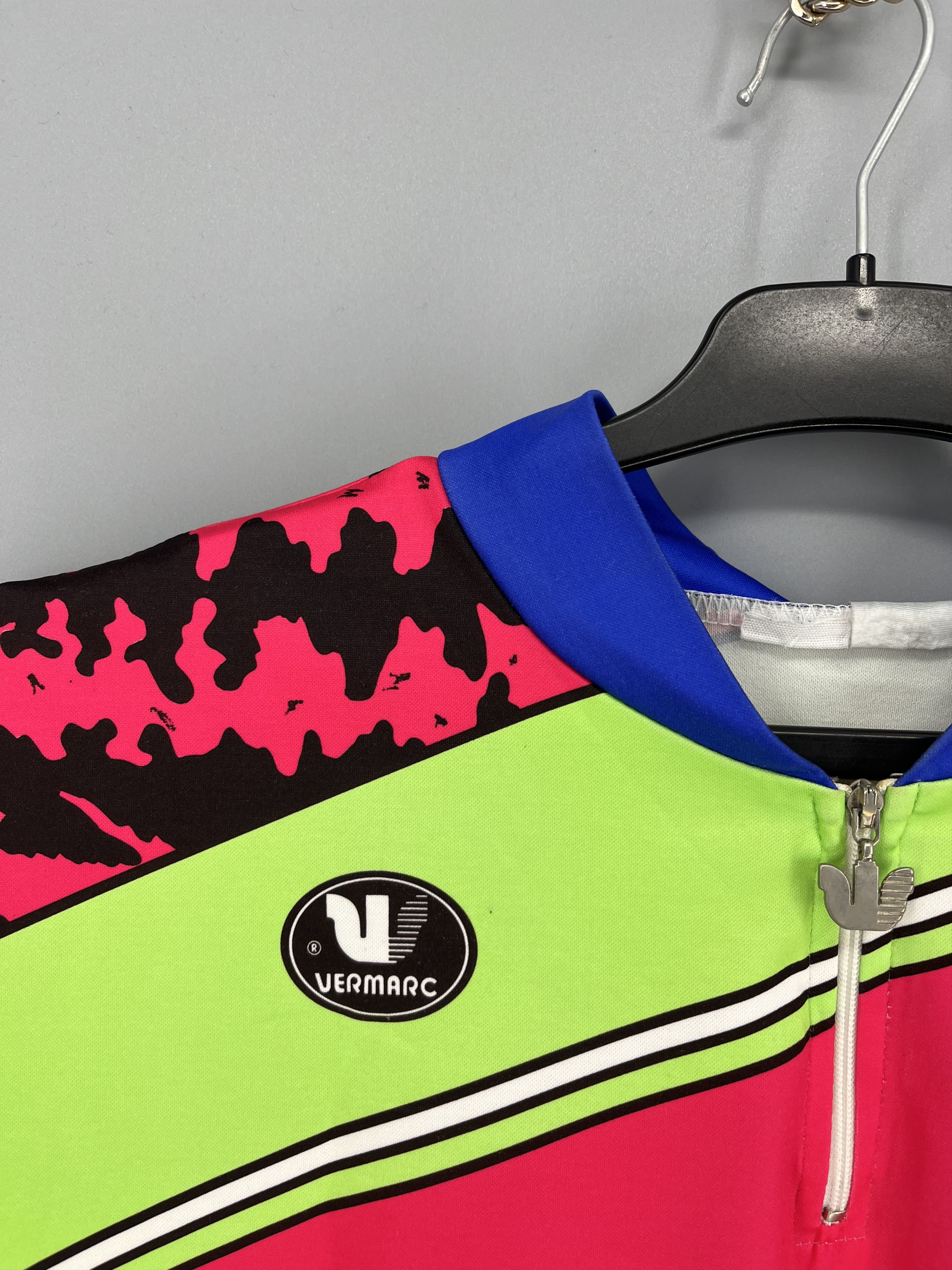 Vintage Vintage Vermarc Neon Cycling Jersey 90s Rare Size US M / EU 48-50 / 2 - 7 Thumbnail